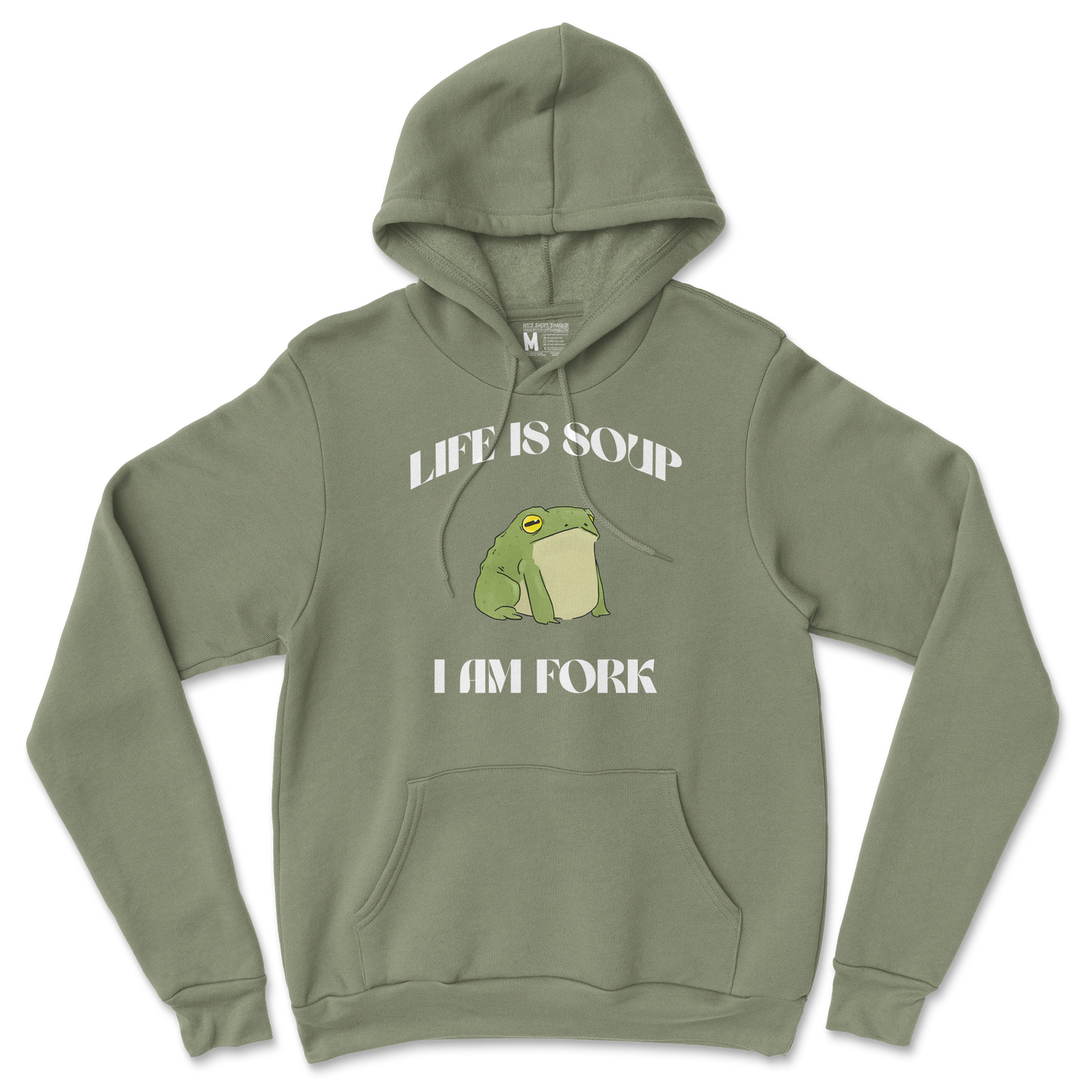 Gildan SoftStyle Hoodie I Am Fork in Military-Green