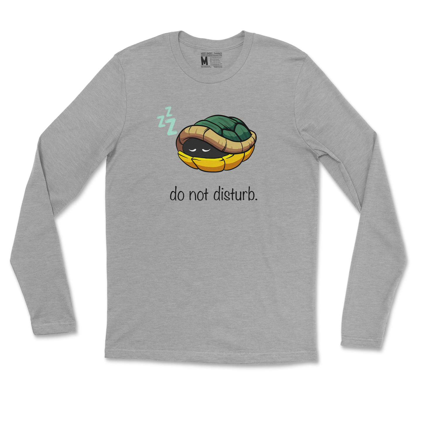 Gildan SoftStyle Long Sleeve Sleepin Turtle in Sports Grey