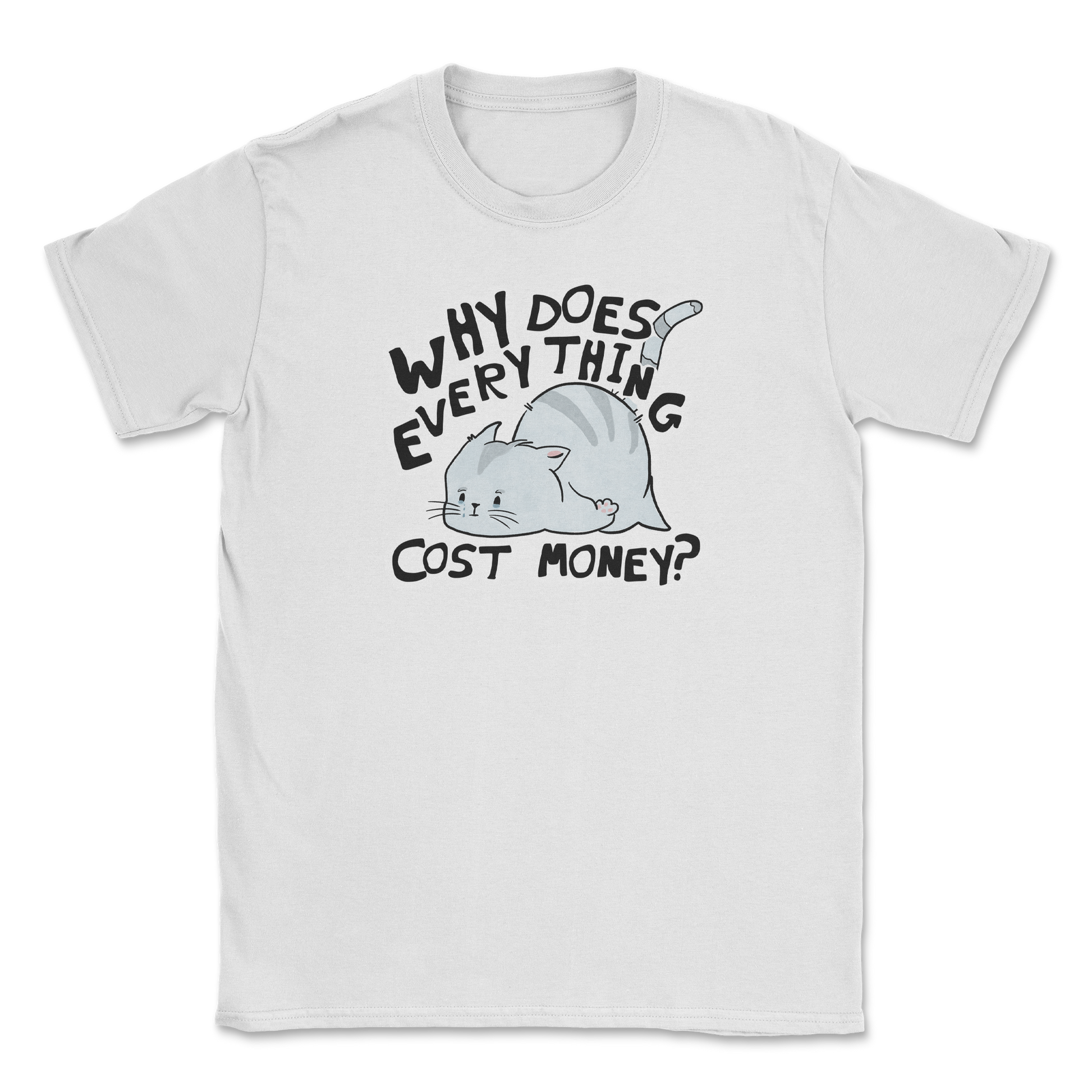 Heavy Blend T-Shirt Broke Cat in White