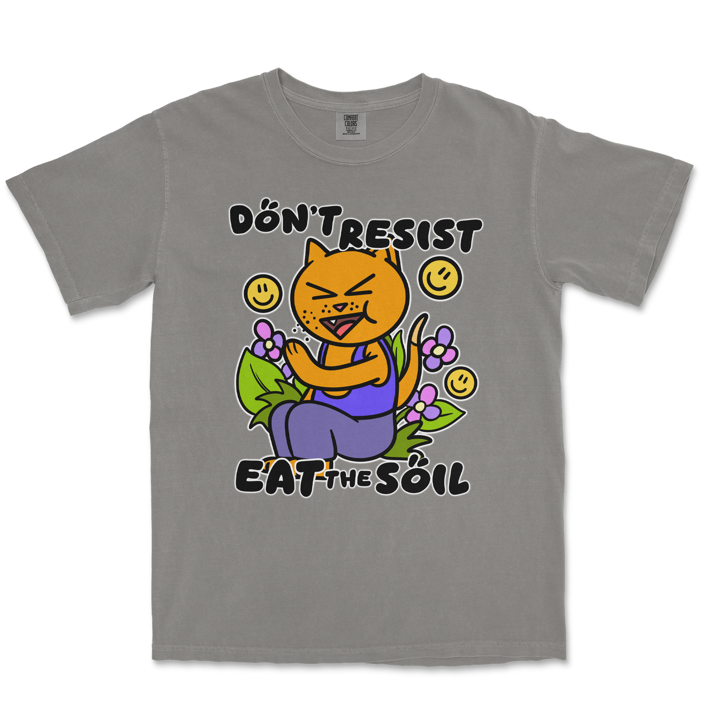 Comfort Colors T-Shirt Eat The Soil in Grey