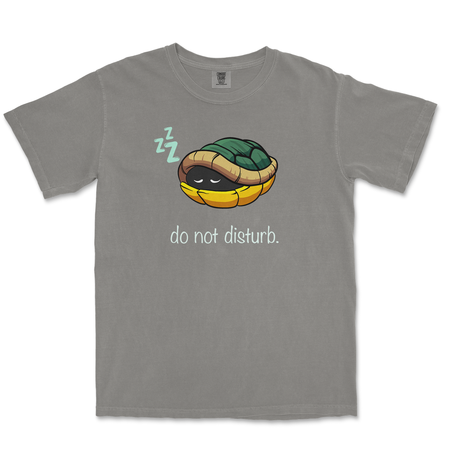 Comfort Colors T-Shirt Sleepin Turtle in Grey