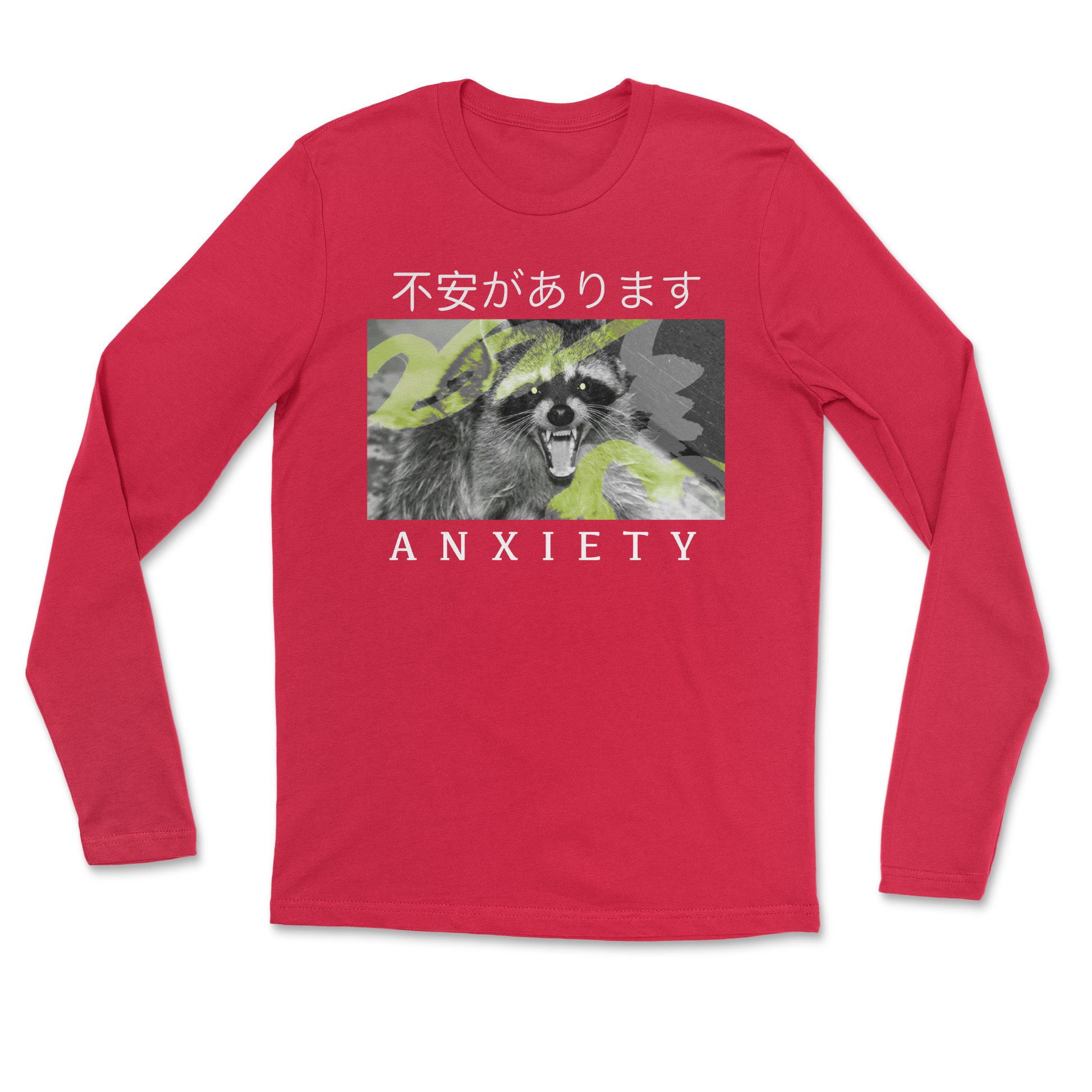 Heavy Blend Long Sleeve Anxiety in Red