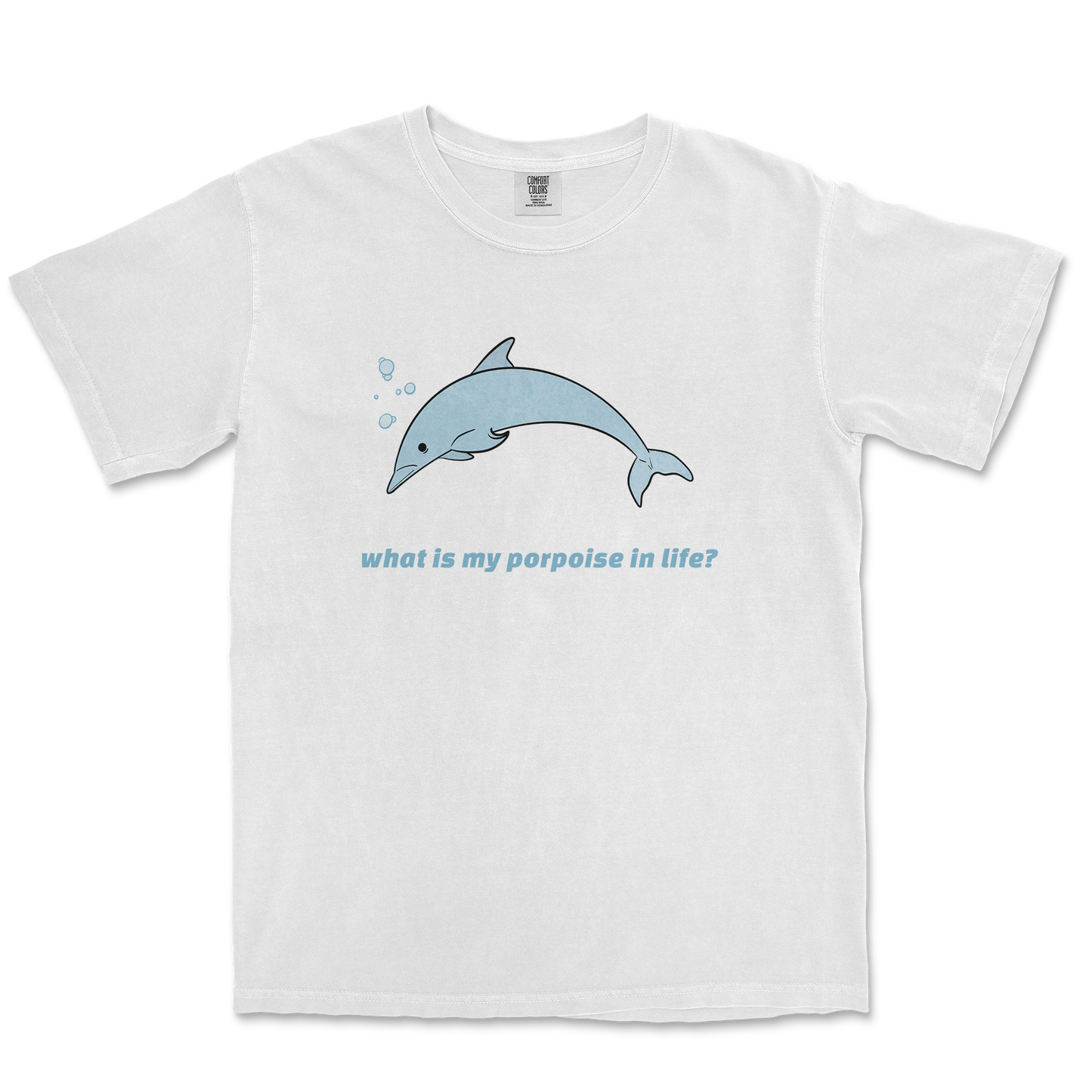 Comfort Colors T-Shirt Porpoise in White