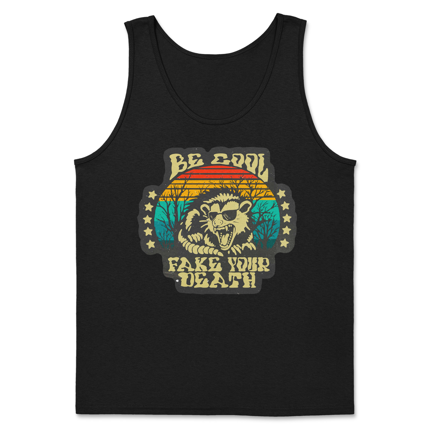 Heavy Blend Tank Top Fake Your Death in Black