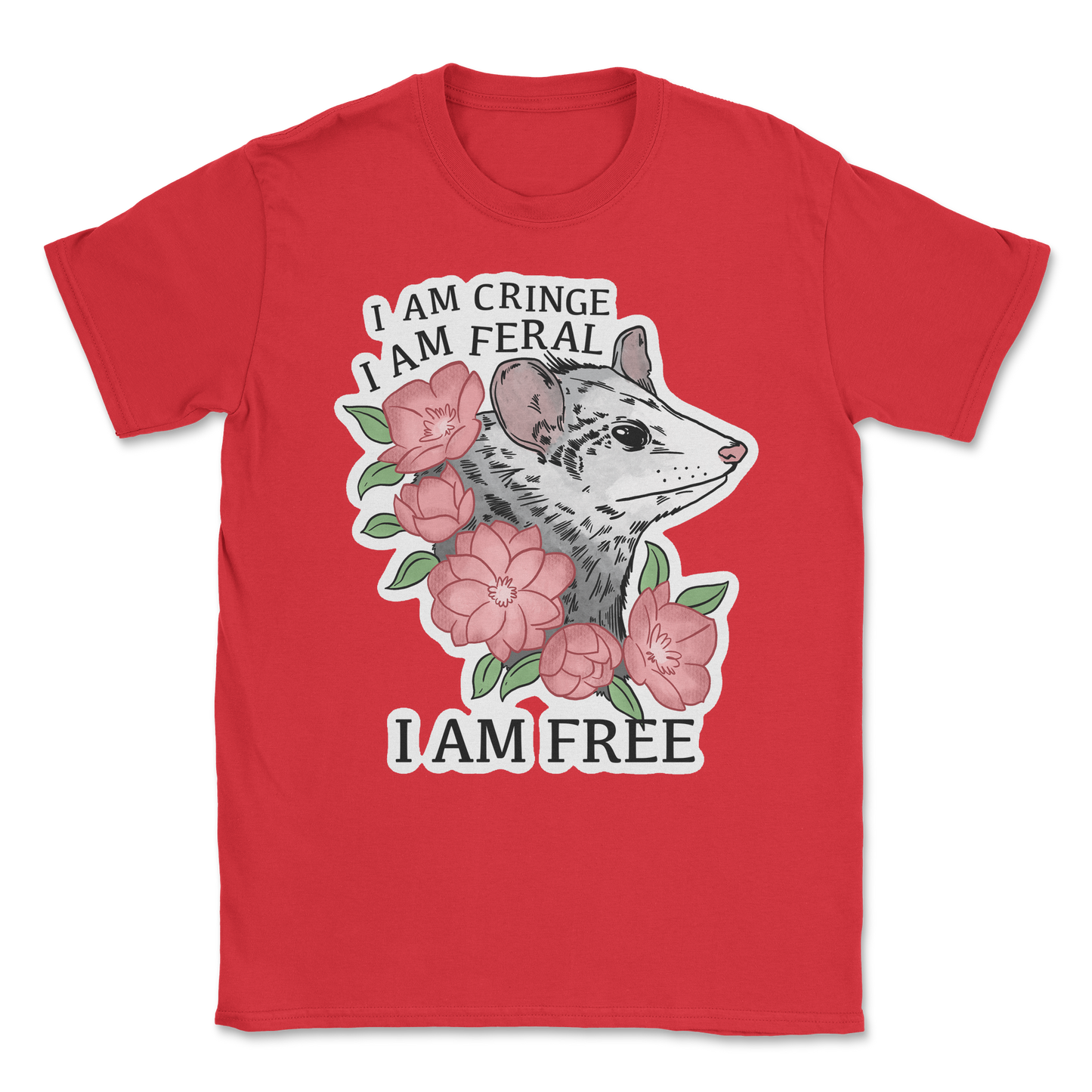 The Nice Shirt T-Shirt I Am Cringe in Red