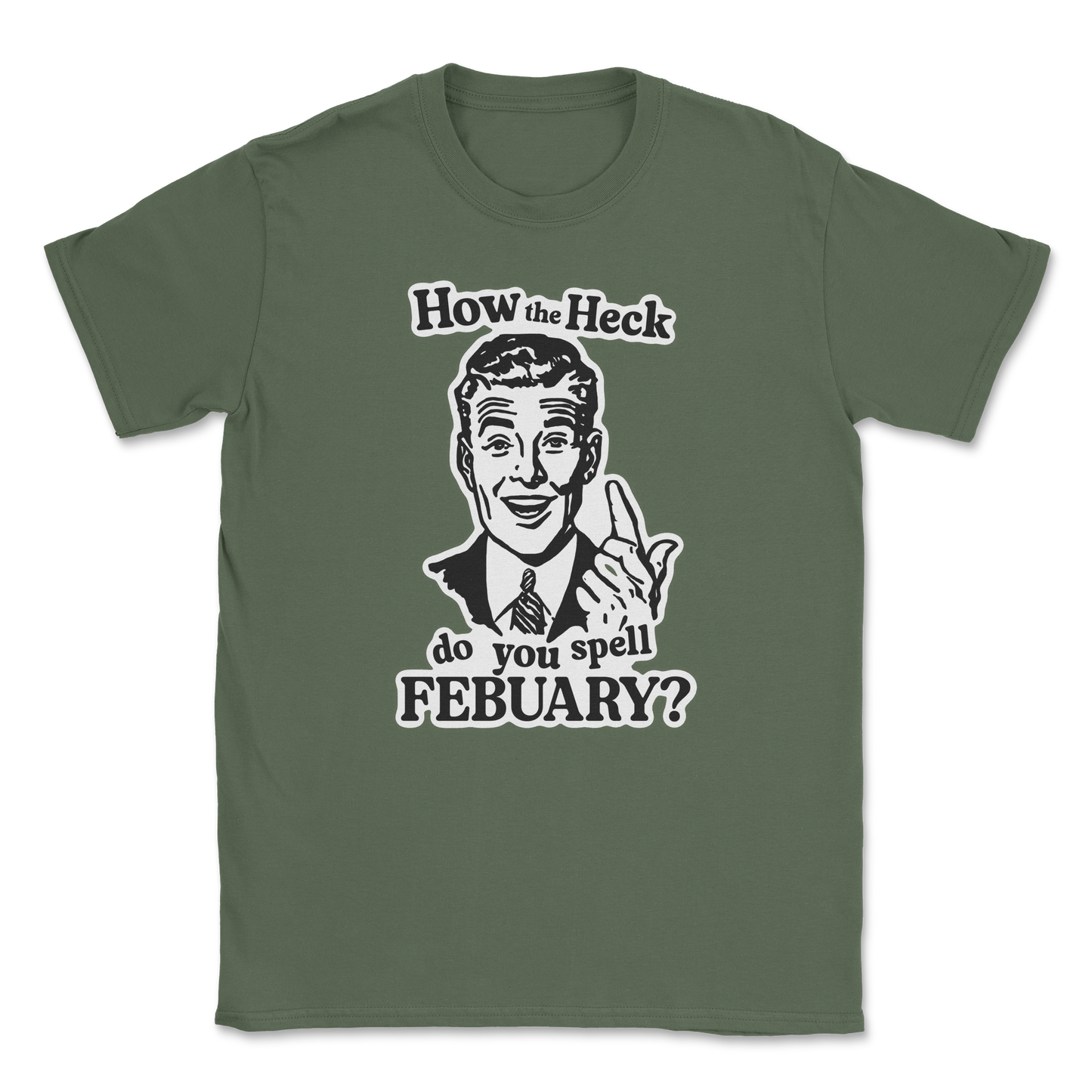 Heavy Blend T-Shirt February in Military Green