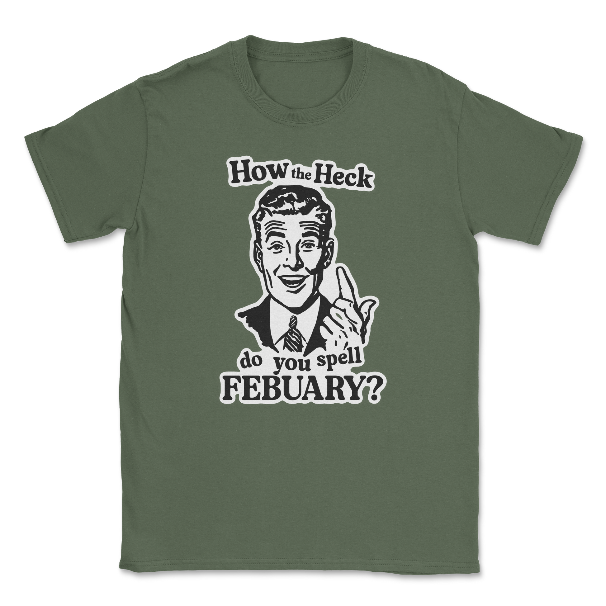 Heavy Blend T-Shirt February in Military Green