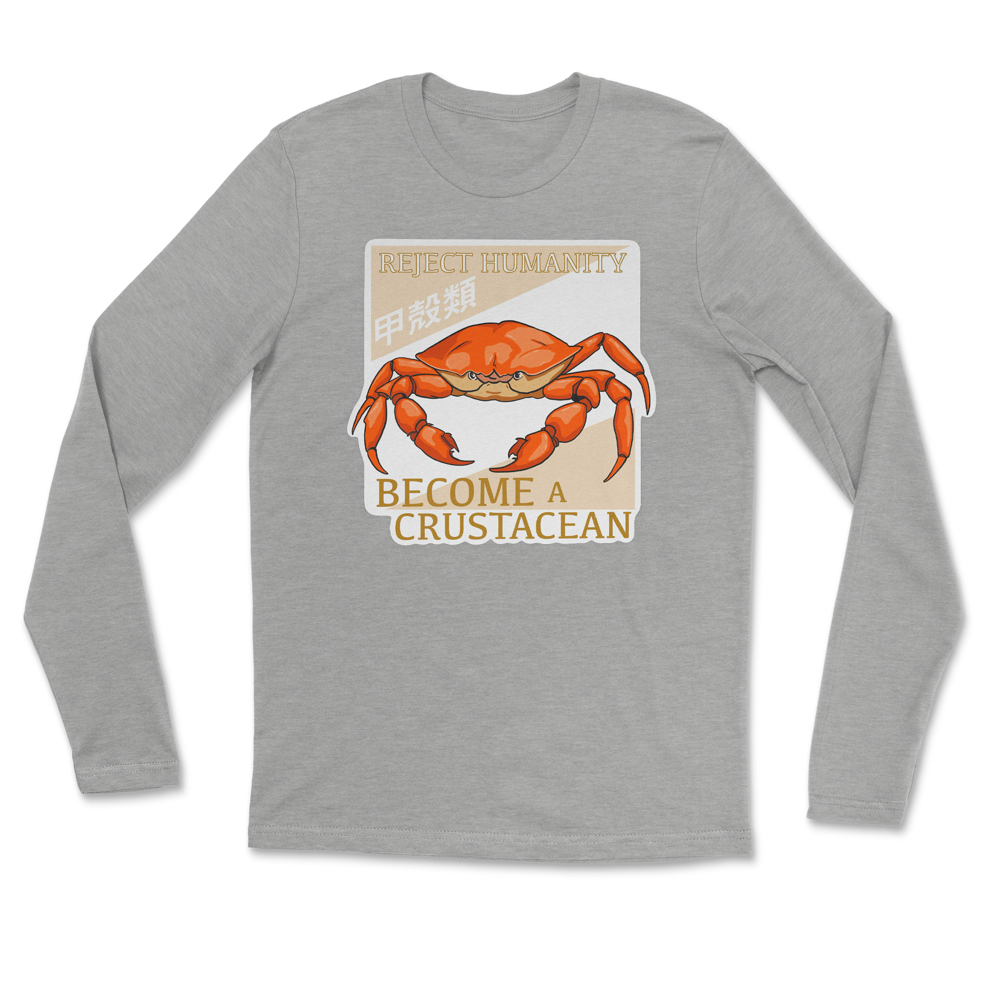 Heavy Blend Long Sleeve Embrace the Crab in Grey Heather