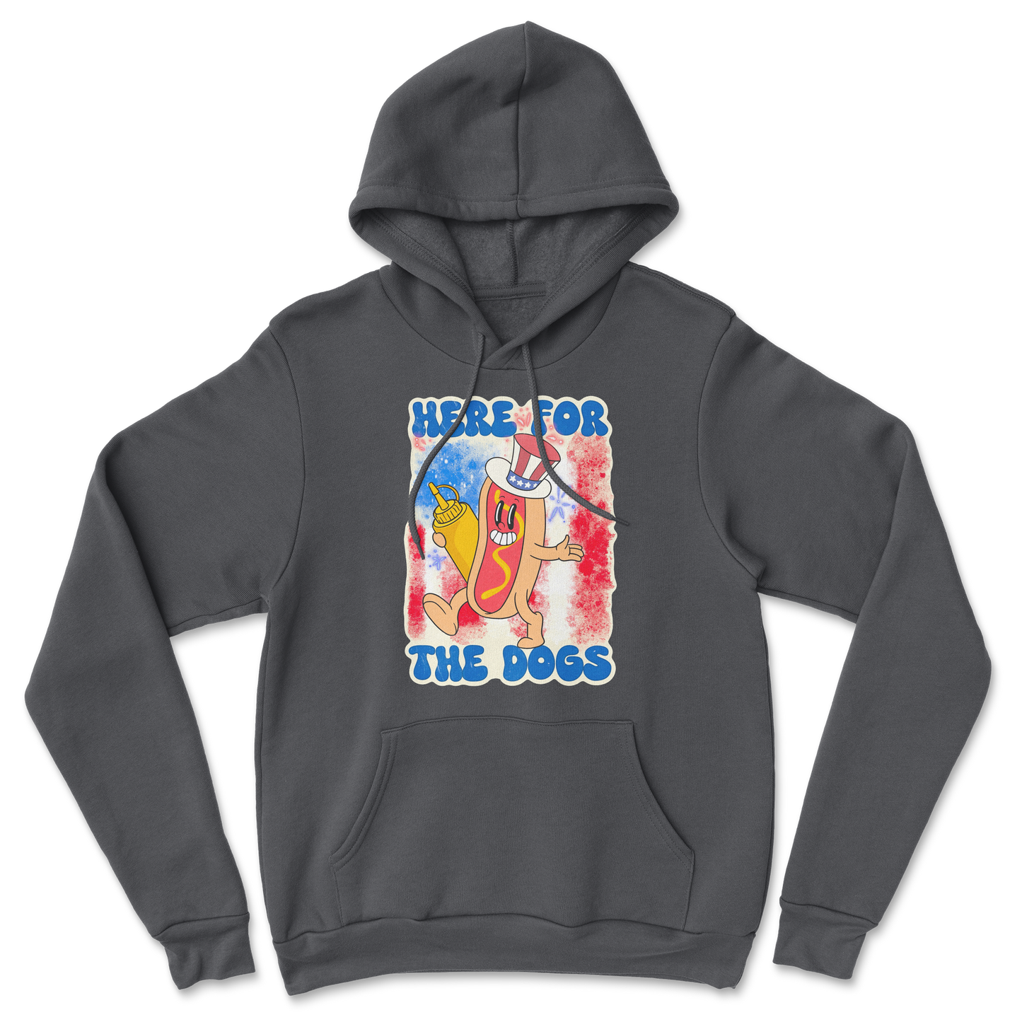 Heavy Blend Hoodie Hot Dog in Black