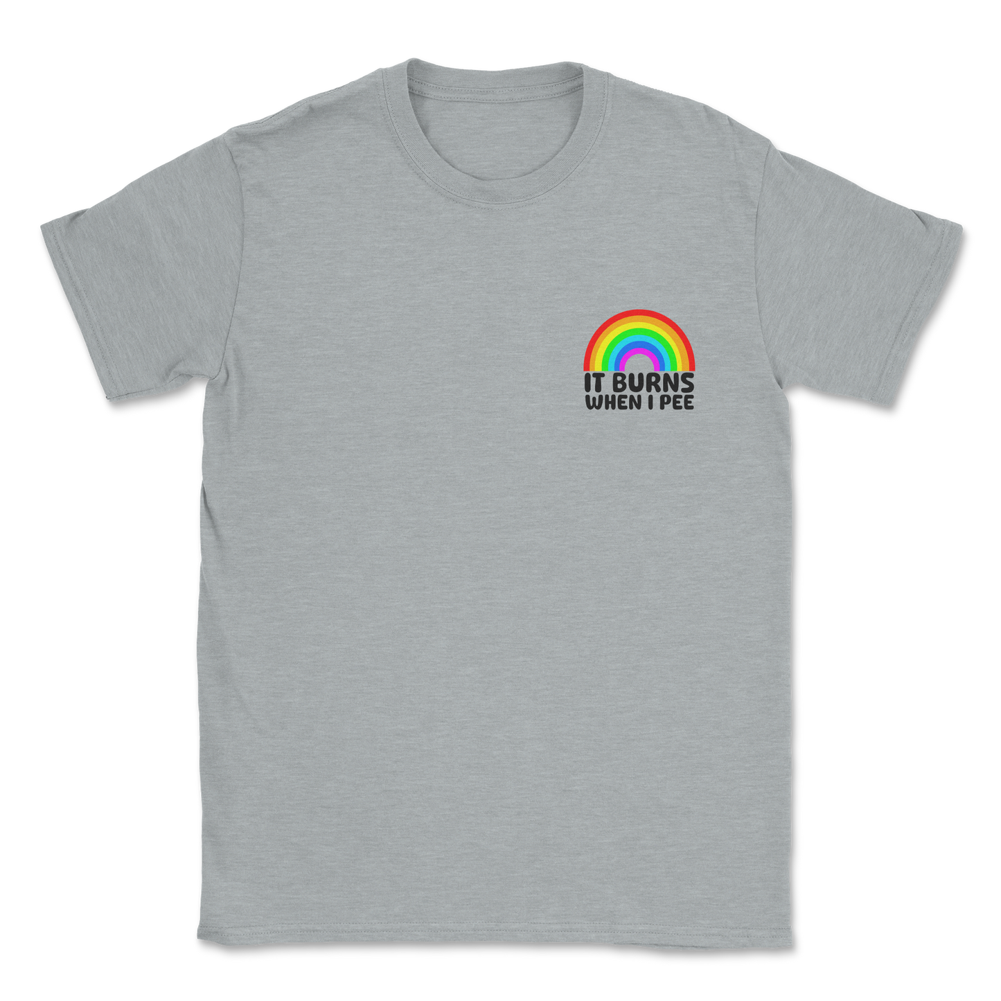 Gildan SoftStyle T-Shirt Burns When I Pee in Sport-Grey