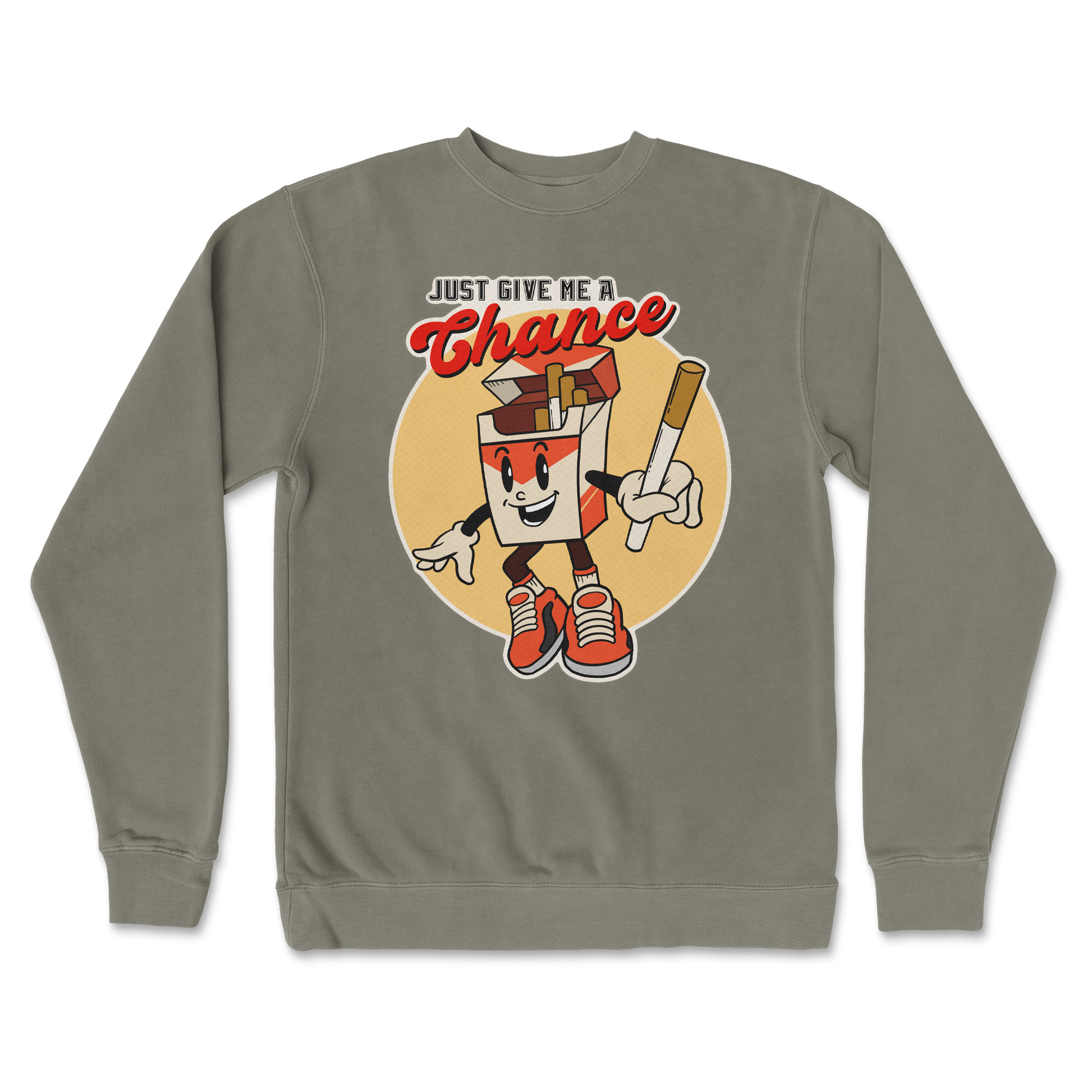 Independent Clothing Co. Crew Neck Vintage Cigarette in Army