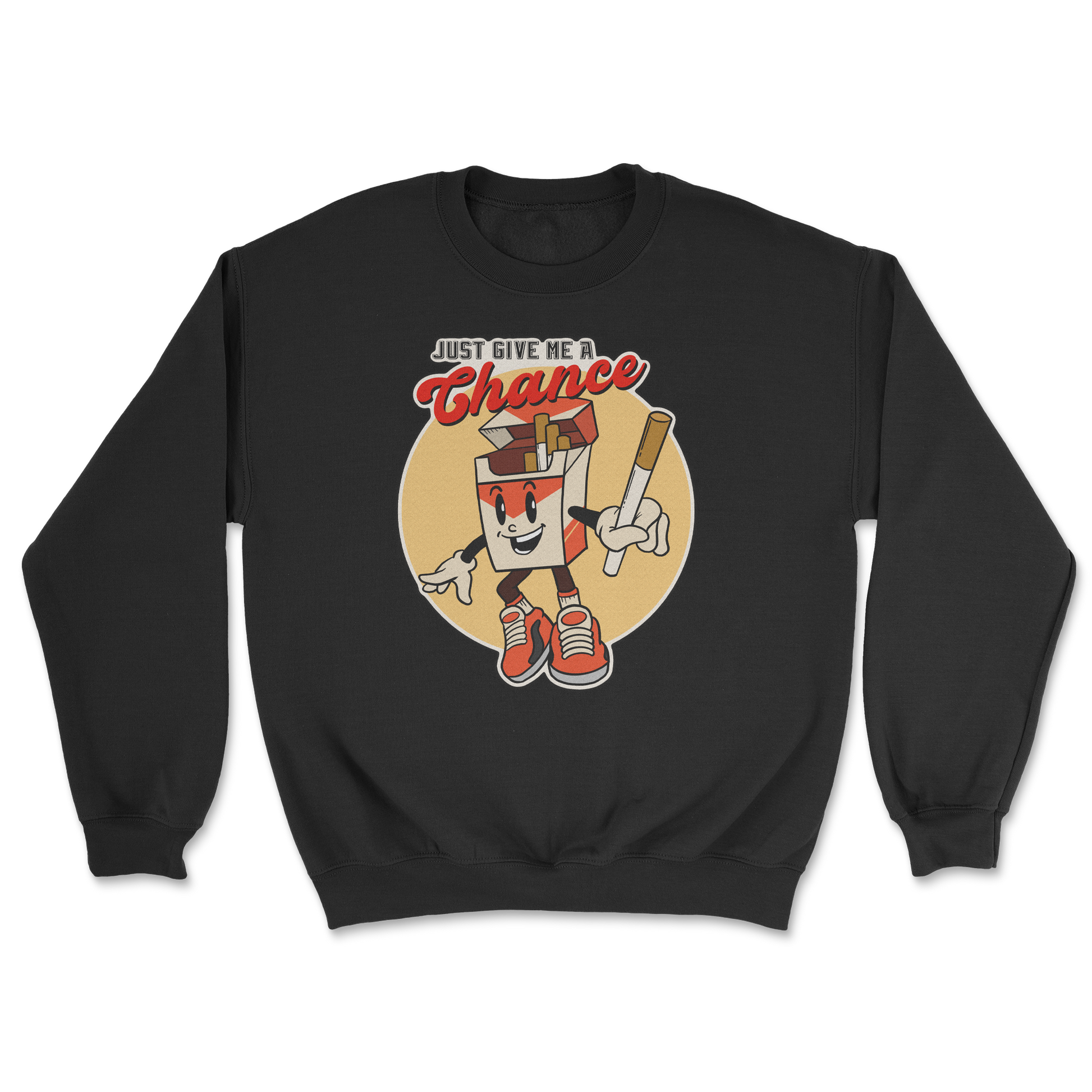 Heavy Blend Crew Neck Vintage Cigarette in Black