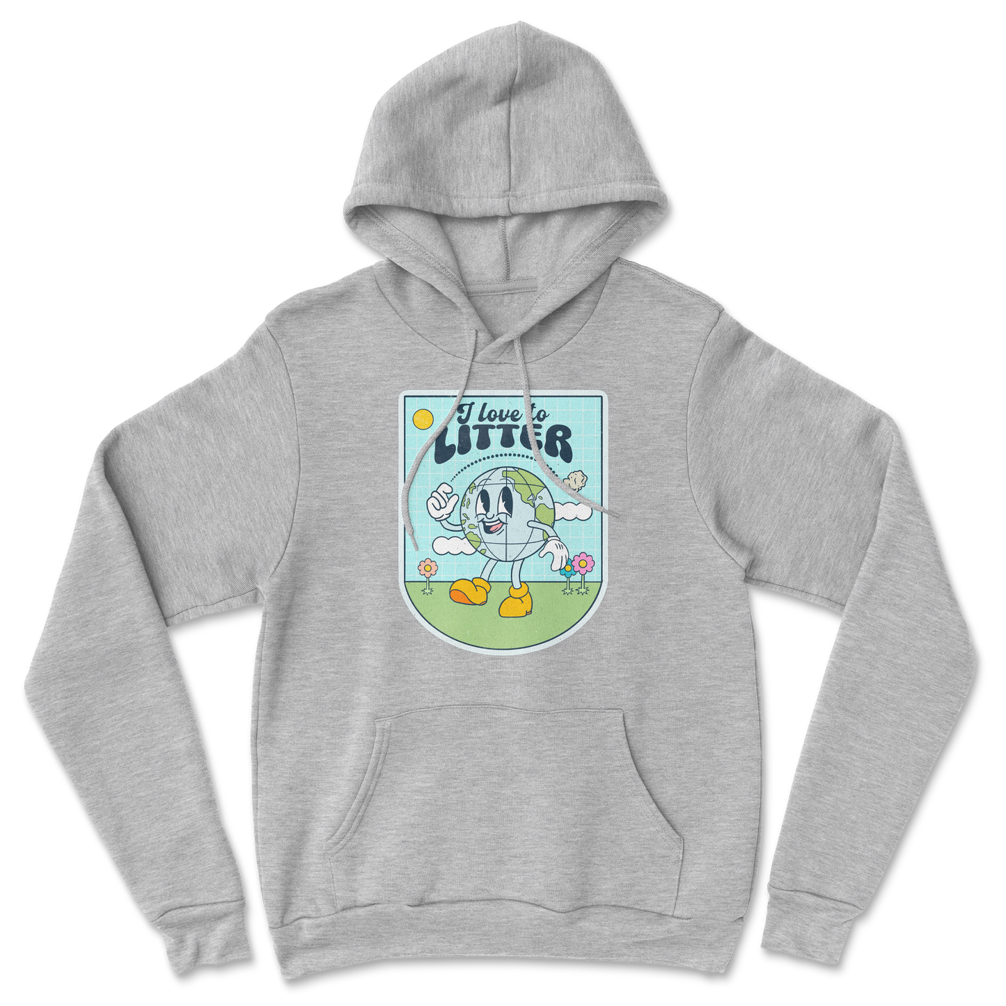 Heavy Blend Hoodie Earth Day in Grey Heather