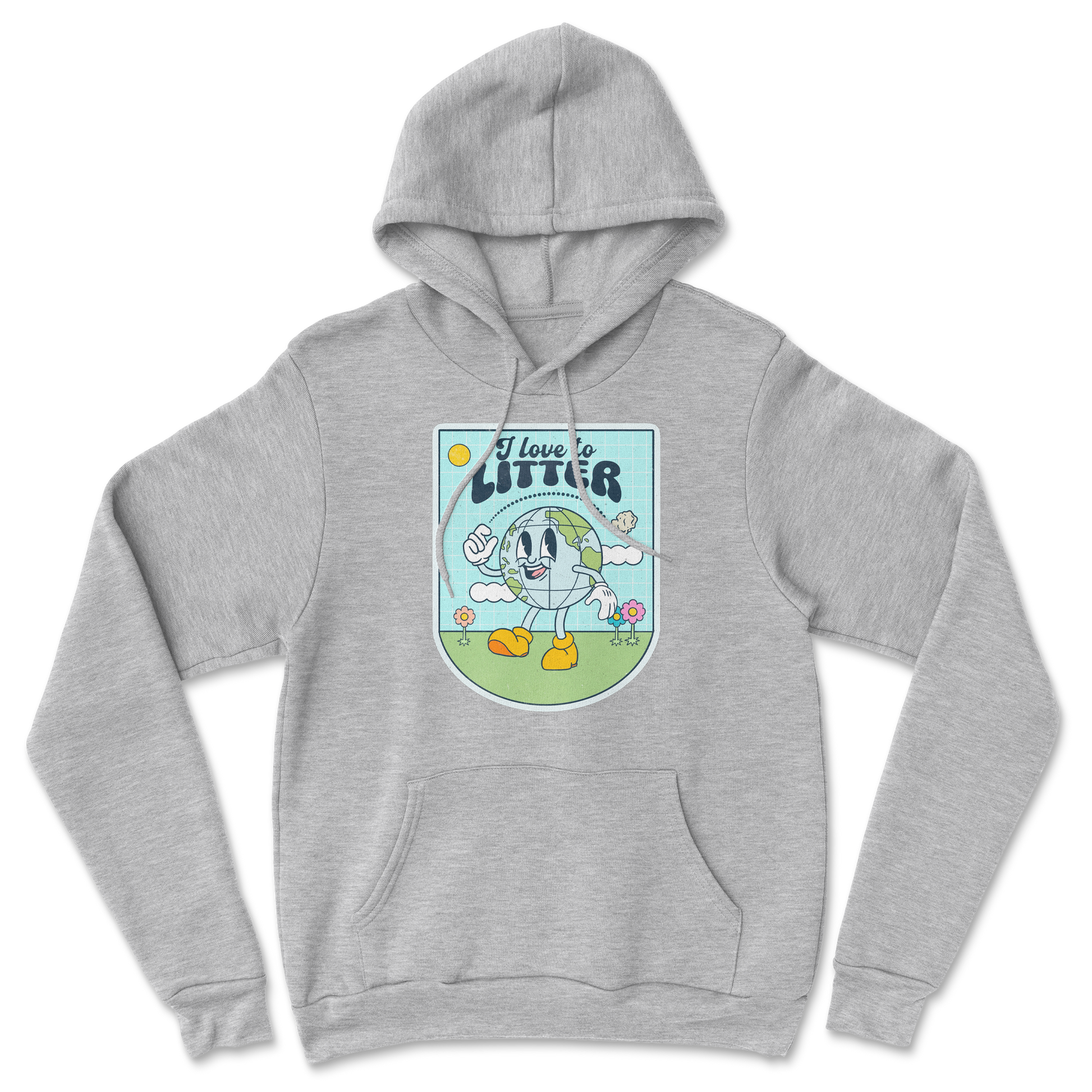Heavy Blend Hoodie Earth Day in Grey Heather