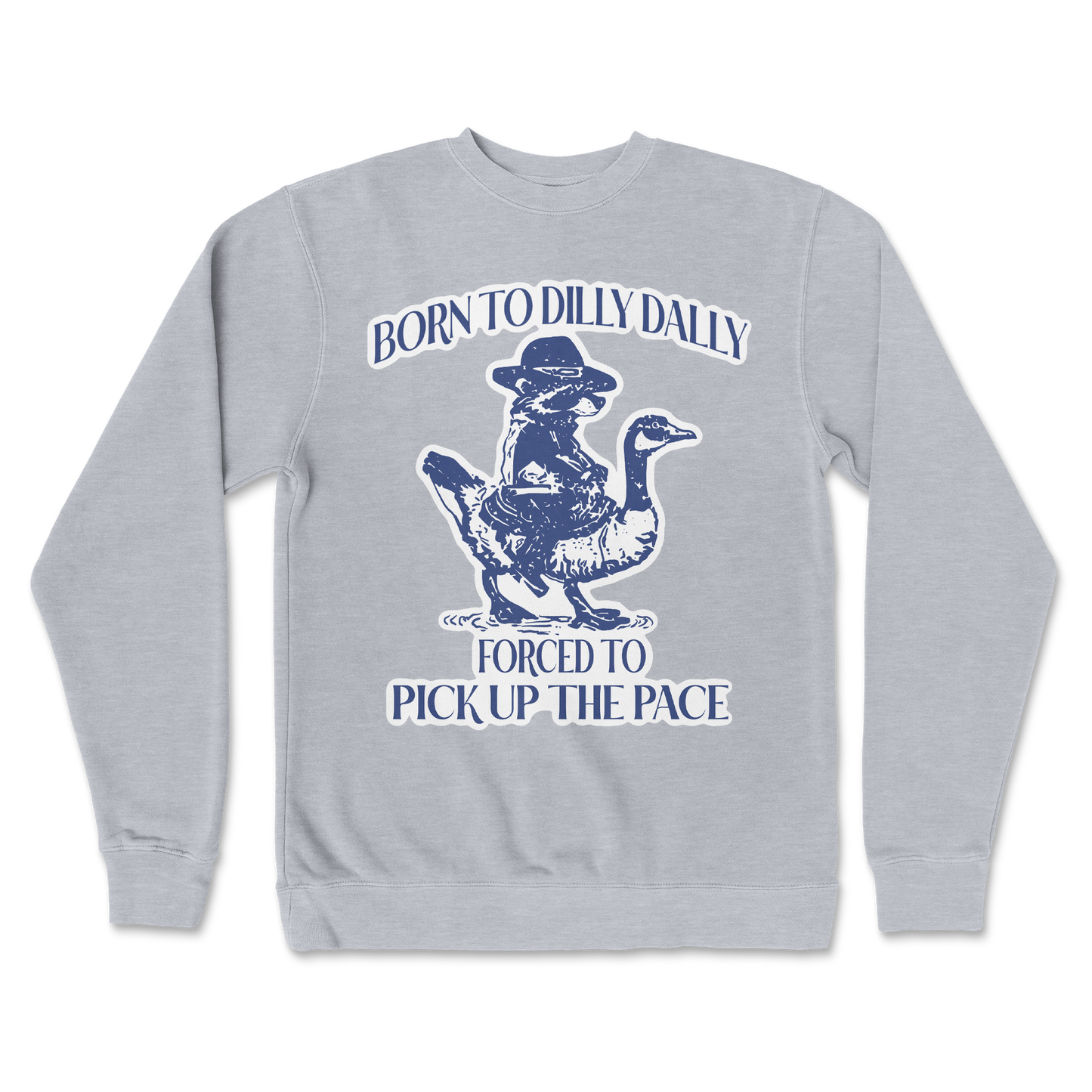 Independent Clothing Co. Crew Neck Dilly Dally in Grey-Heather