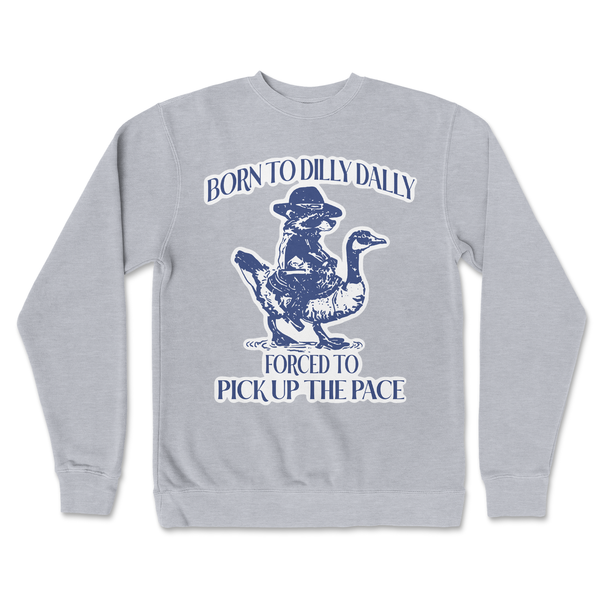 Independent Clothing Co. Crew Neck Dilly Dally  in Grey-Heather