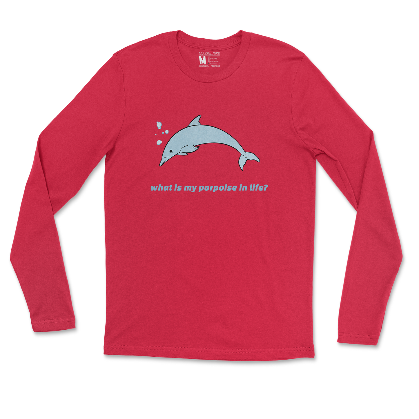 Gildan SoftStyle Long Sleeve Porpoise in Red