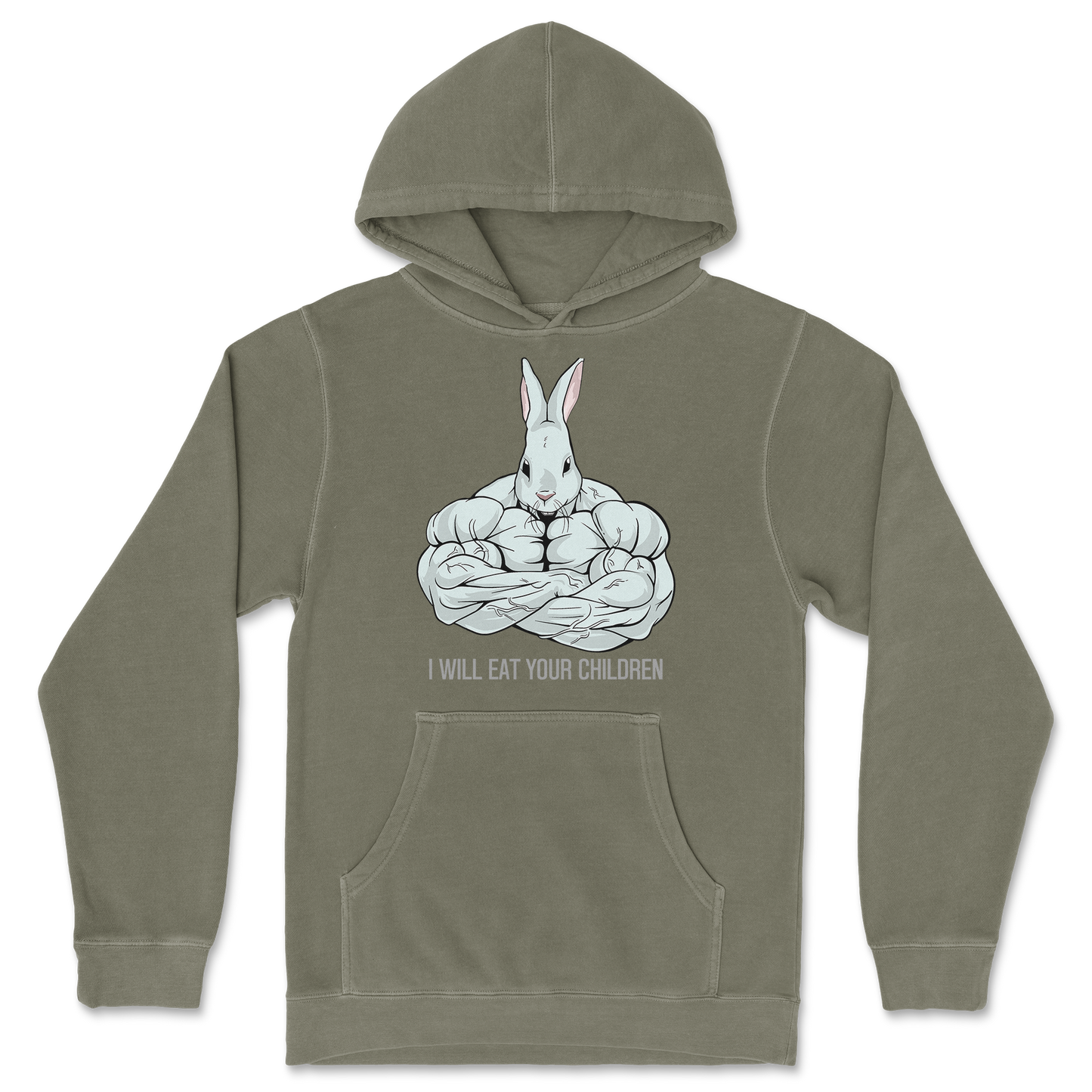 Independent Clothing Co. Hoodie Scary Rabbit in Olive