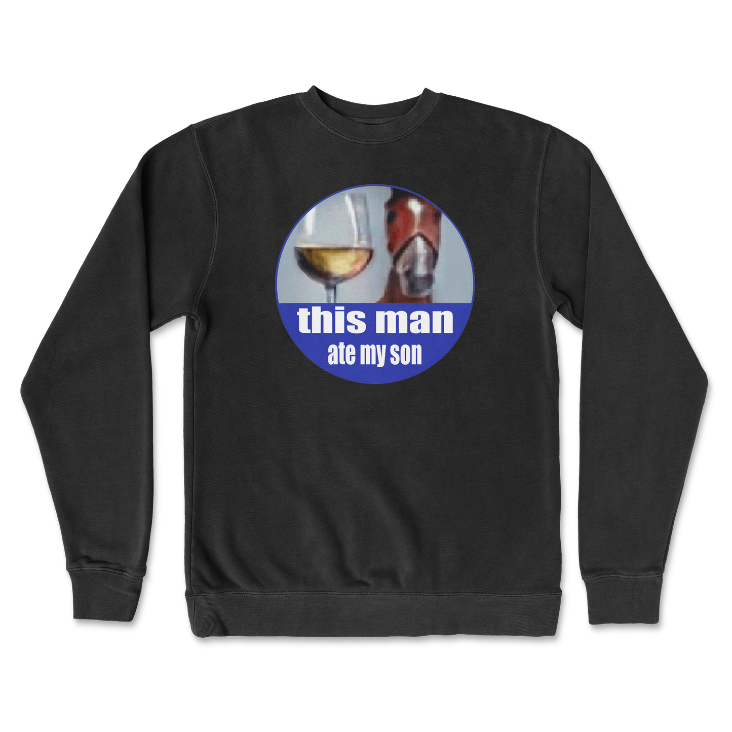 Independent Clothing Co. Crew Neck This Man Ate My Son in Black