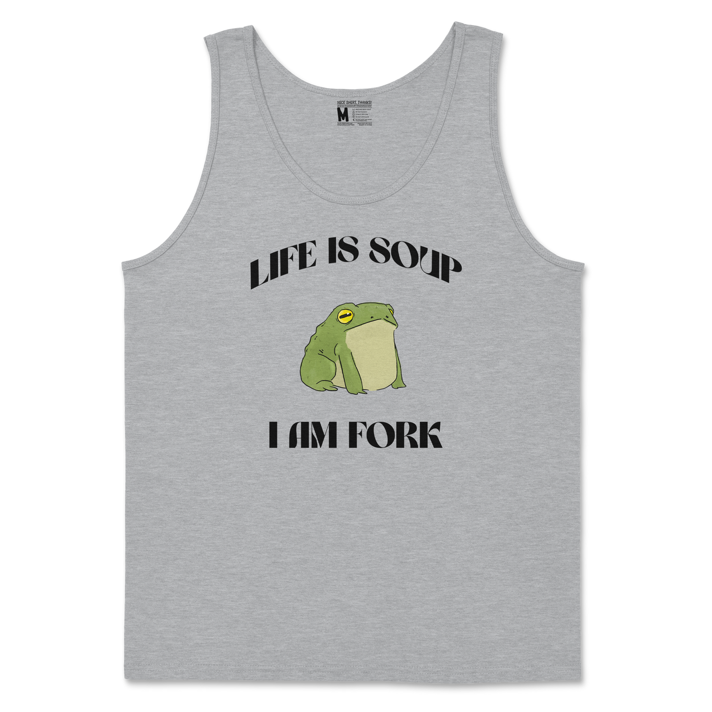 Gildan SoftStyle Tank Top I Am Fork in Sport-Grey