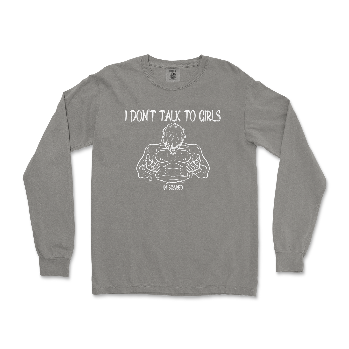 Comfort Colors Long Sleeve Gym Shirt in Grey