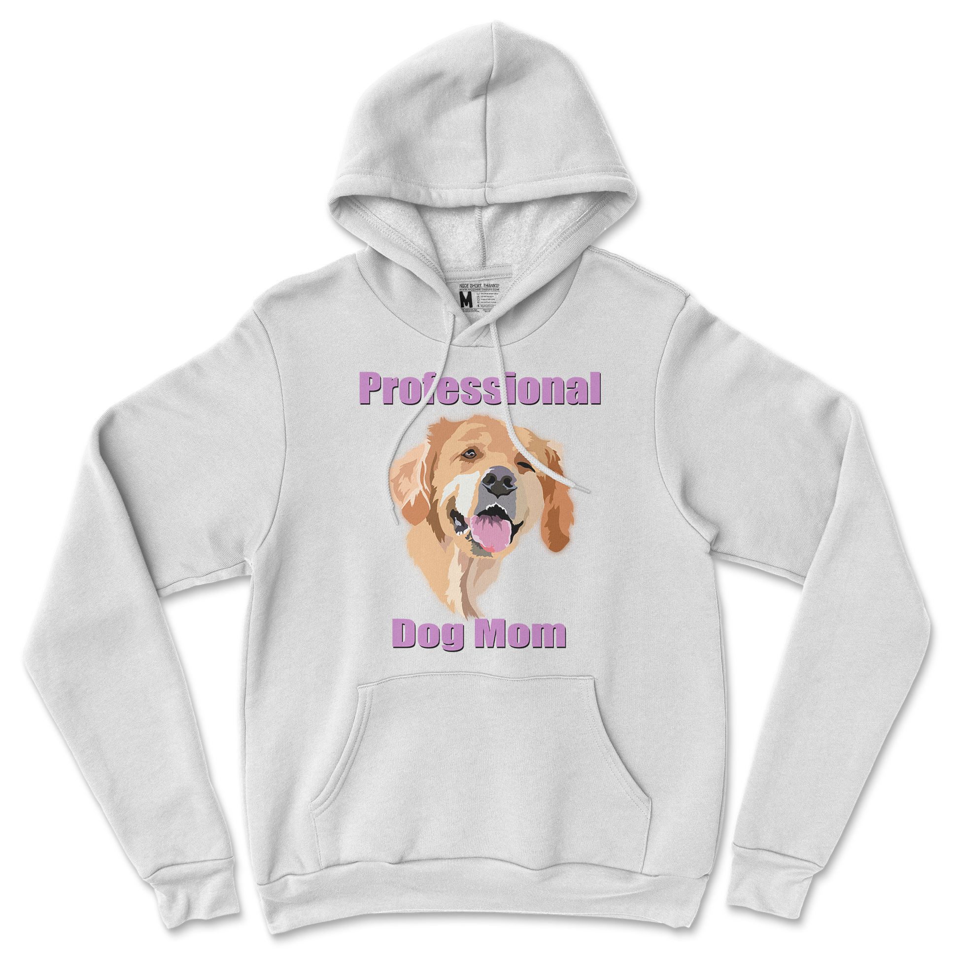 Gildan SoftStyle Hoodie Dog Mom in White