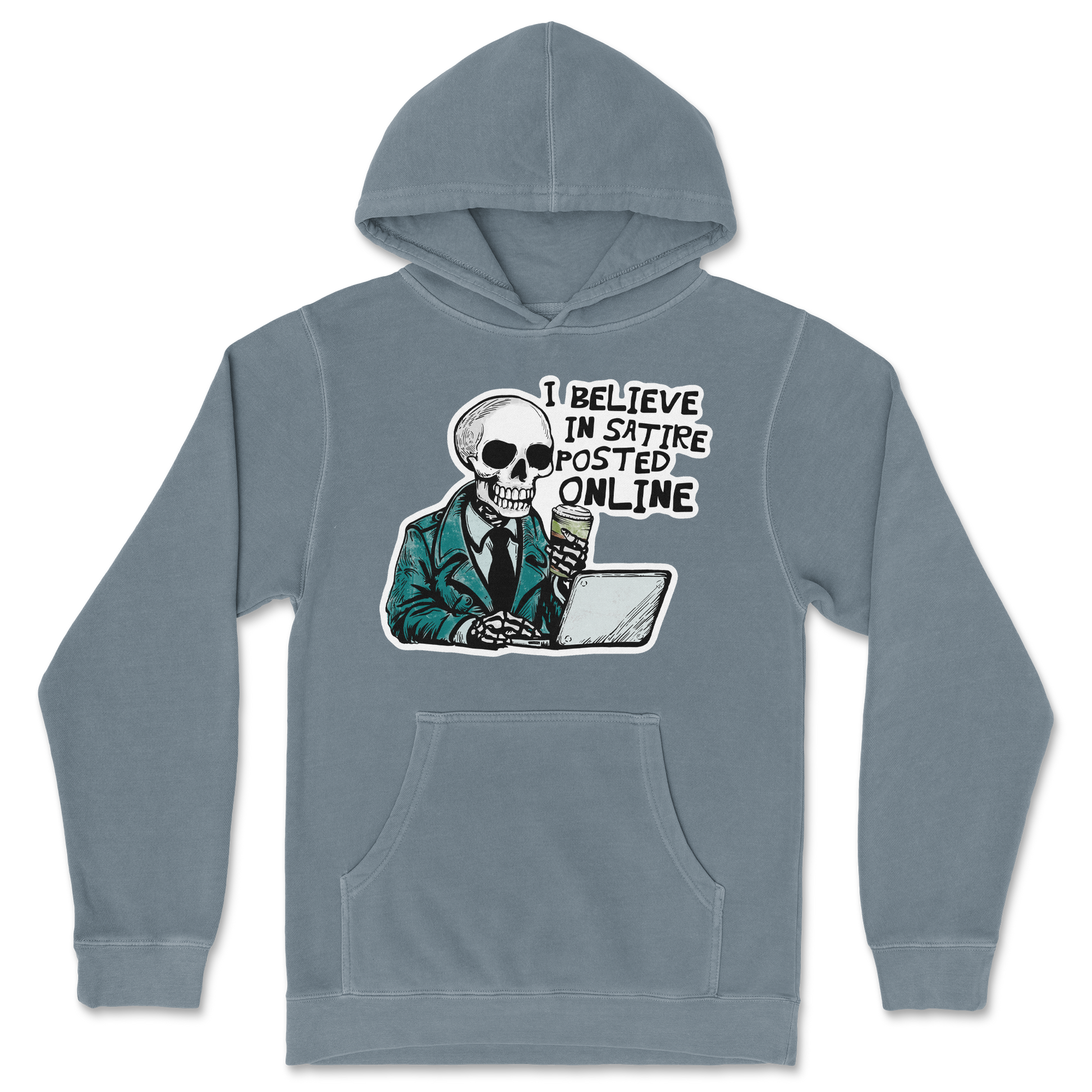 Independent Clothing Co. Hoodie Believe in Satire in Blue Magic