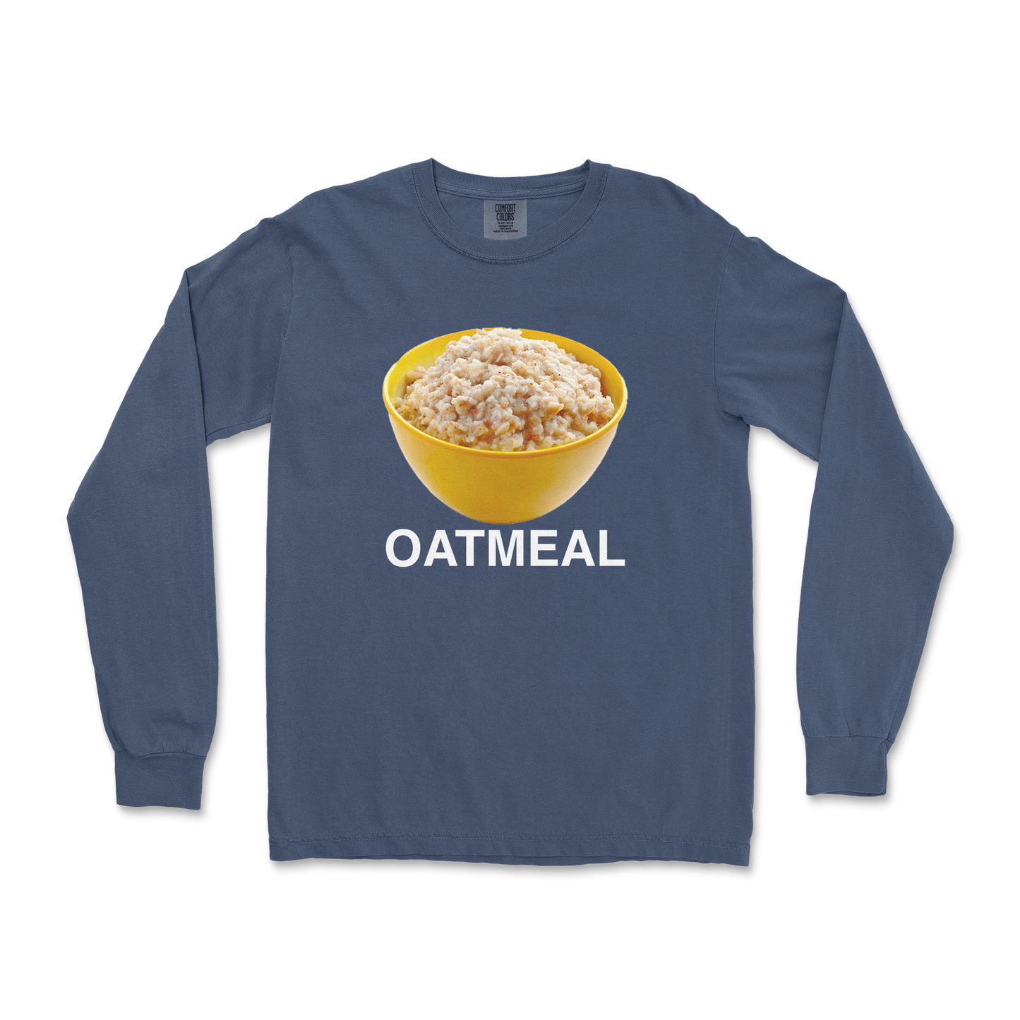 Comfort Colors Long Sleeve Oatmeal in Midnight