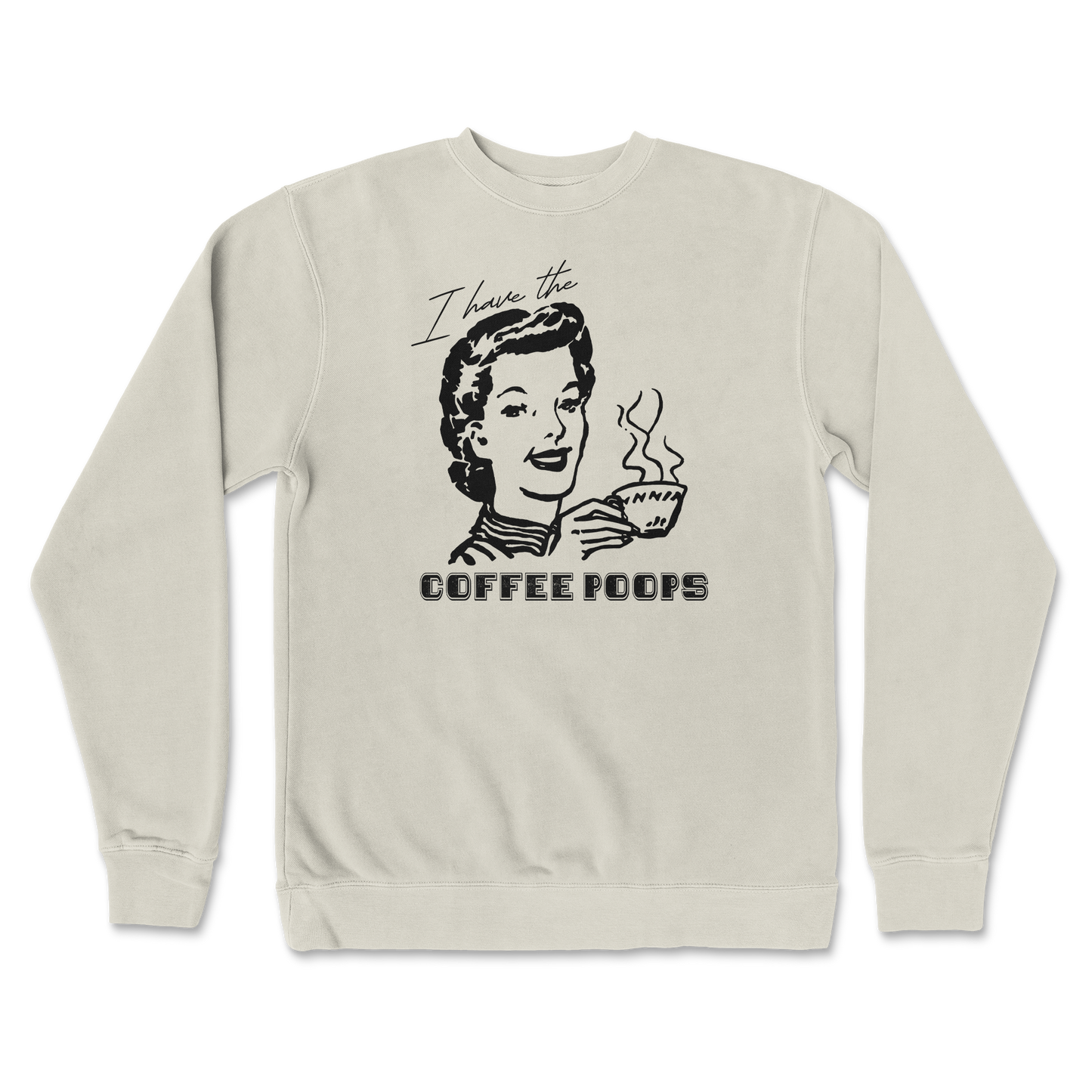 Independent Clothing Co. Crew Neck Coffee Poops in Bone