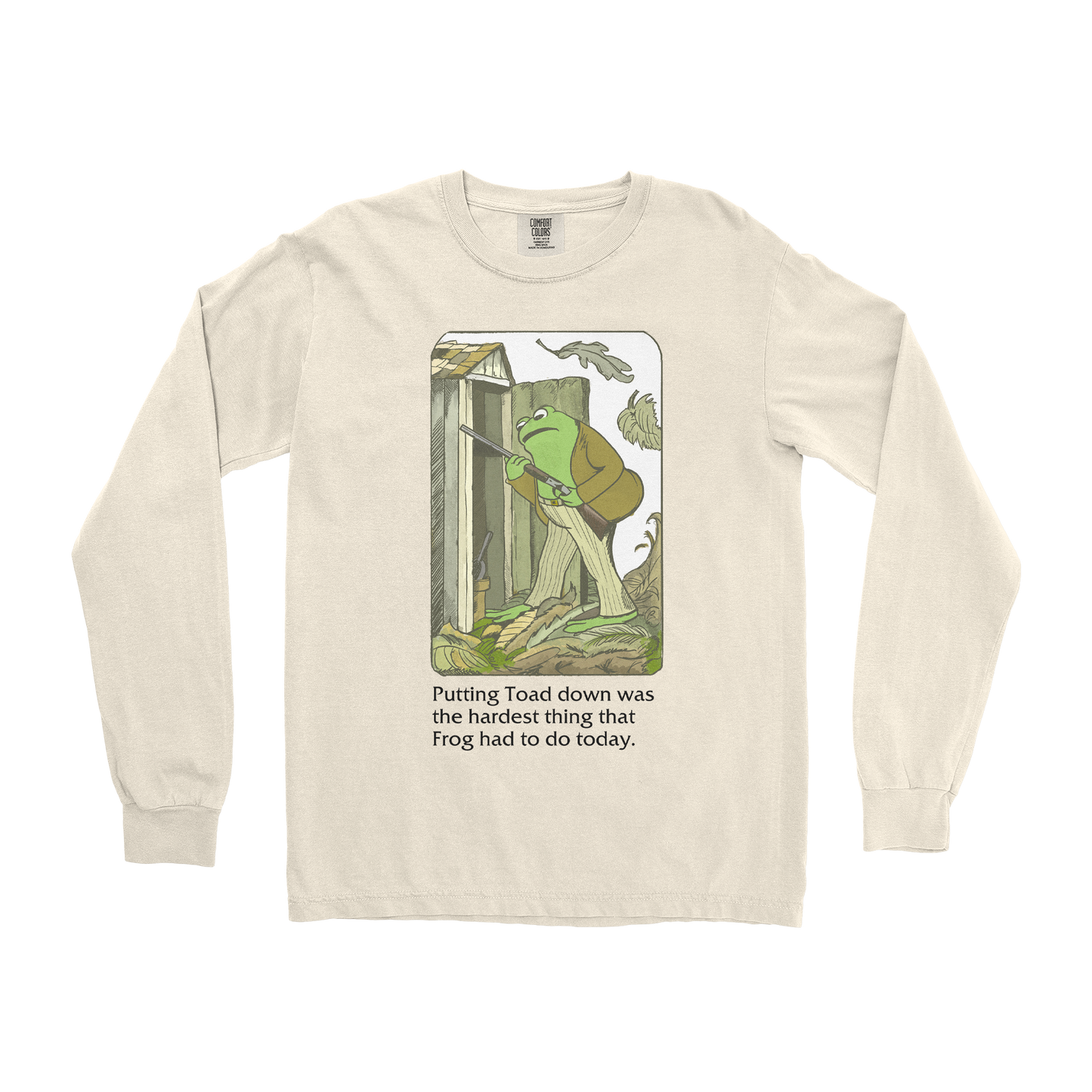 Comfort Colors Long Sleeve Frog and Toad in Ivory