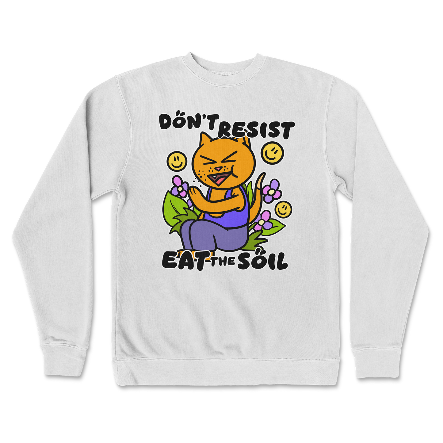 Independent Clothing Co. Crew Neck Eat The Soil in white