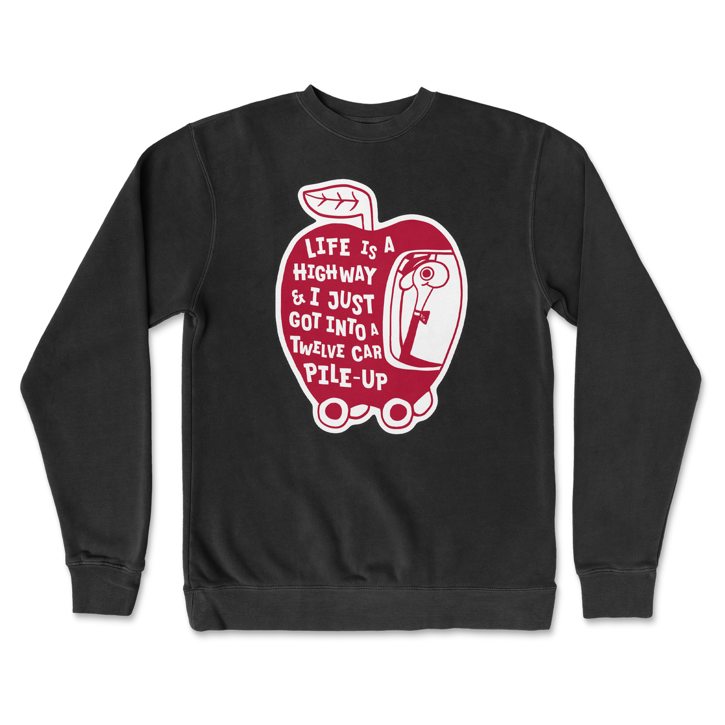 Independent Clothing Co. Crew Neck Life Is A Highway in Black