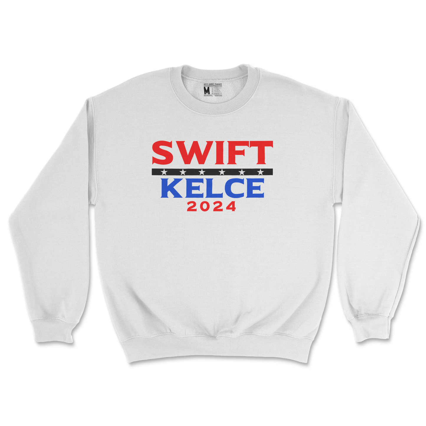 Gildan SoftStyle Crew Neck Swift Kelce 2024 in White