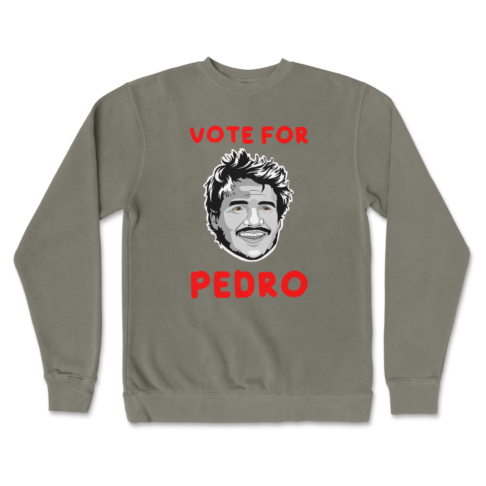 Independent Clothing Co. Crew Neck Vote For Pedro in Army