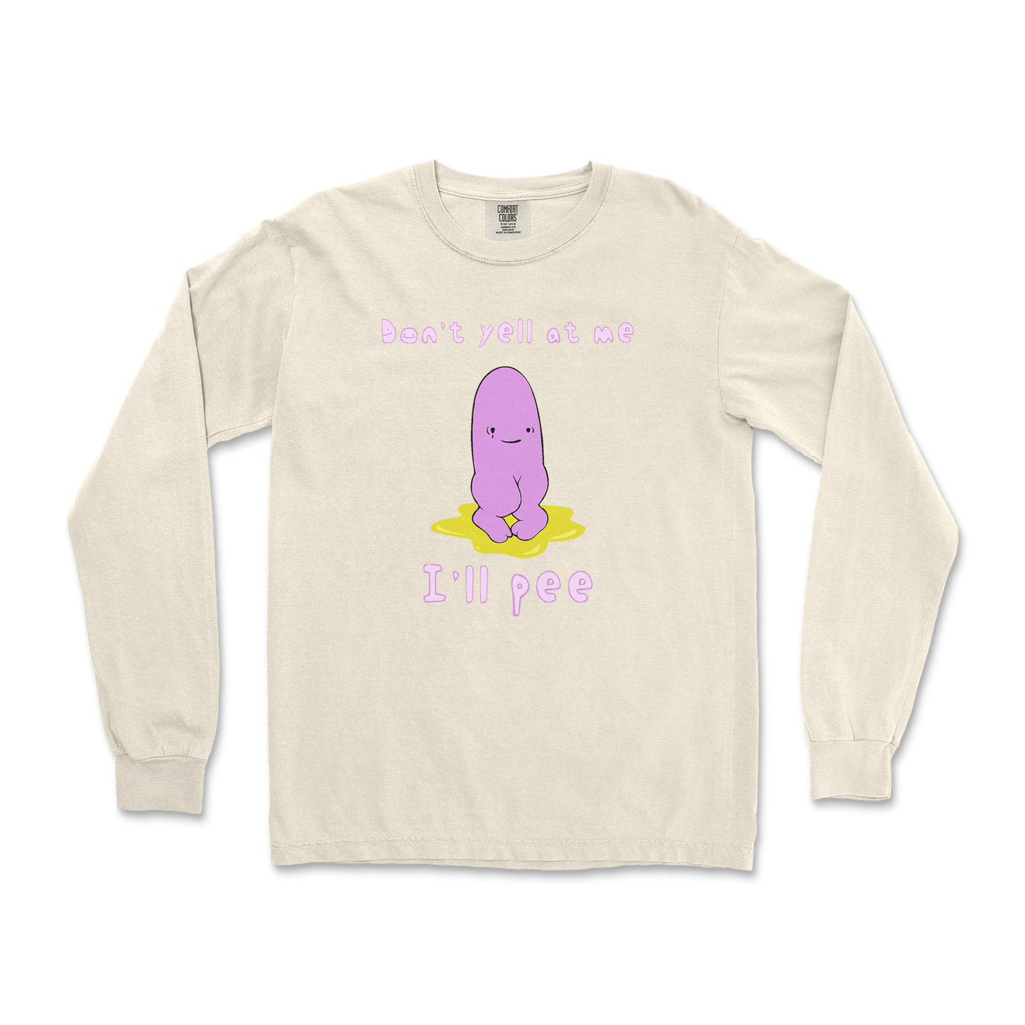 Comfort Colors Long Sleeve Dont Yell 2 in Ivory