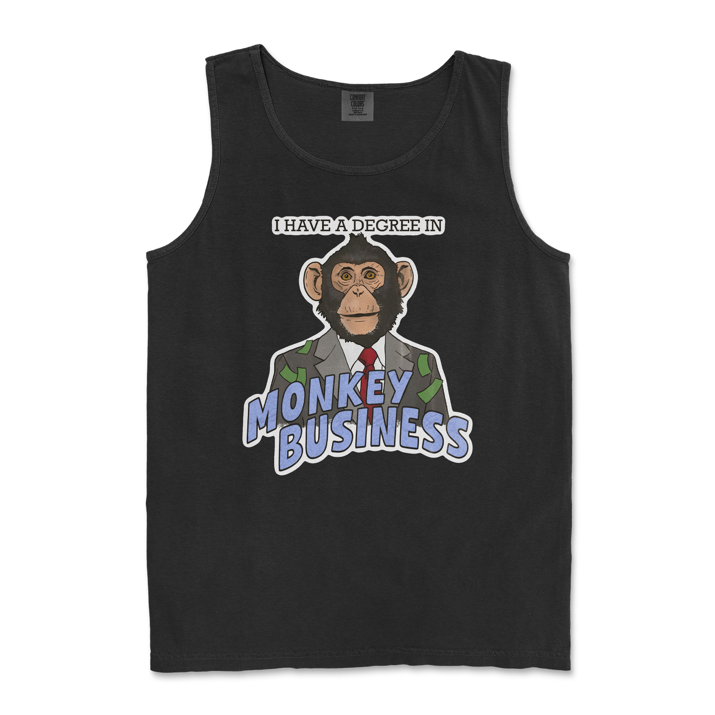 Comfort Colors Tank Top Monkey Business in Black