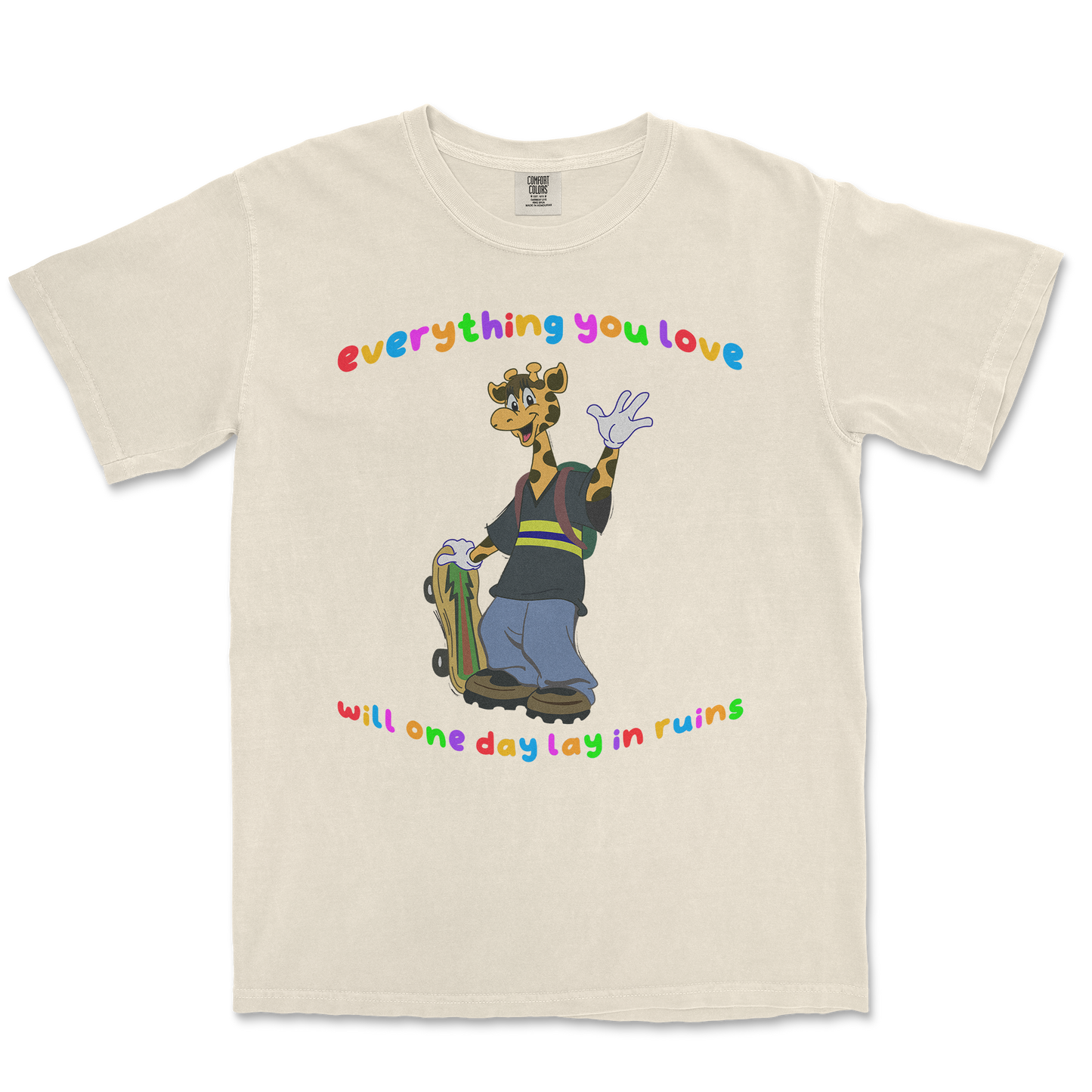 Comfort Colors T-Shirt Jerry the Giraffe in Ivory