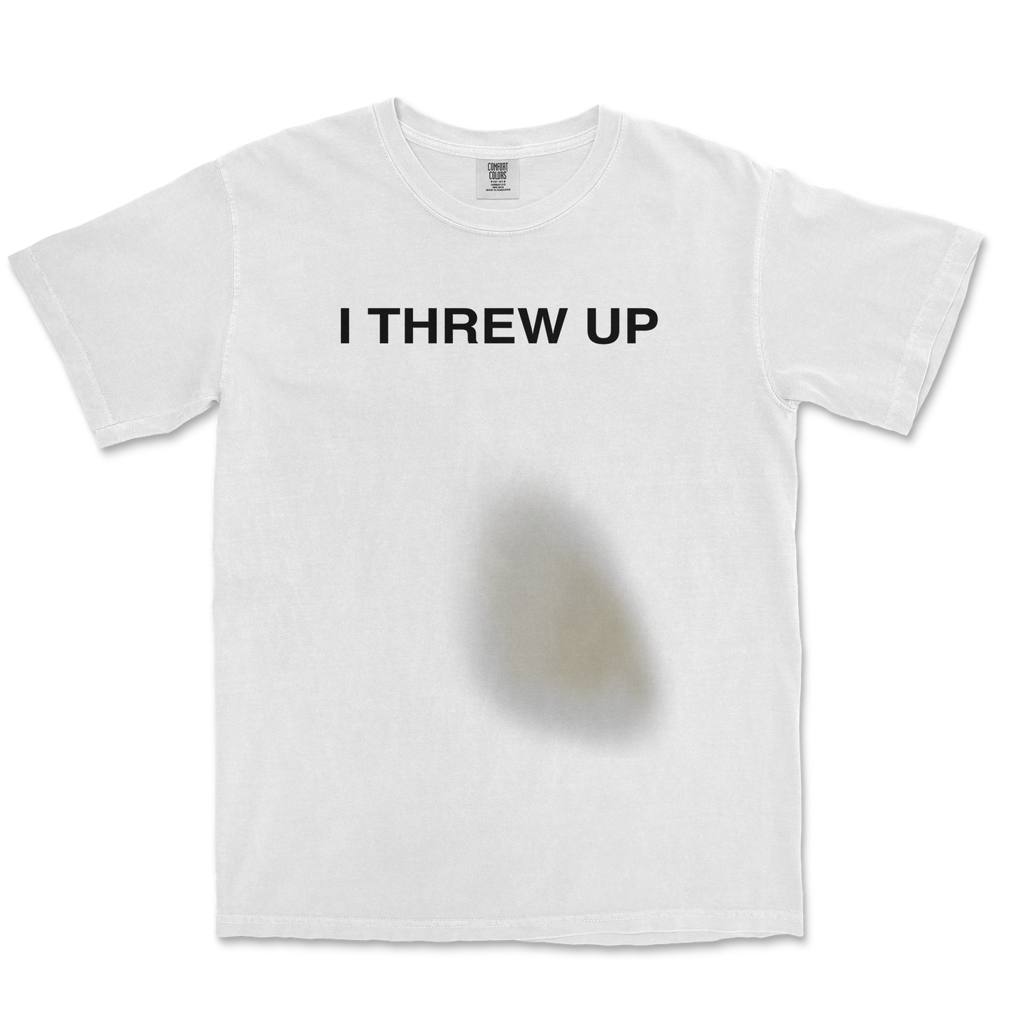 Comfort Colors T-Shirt Mom I Threw Up in White