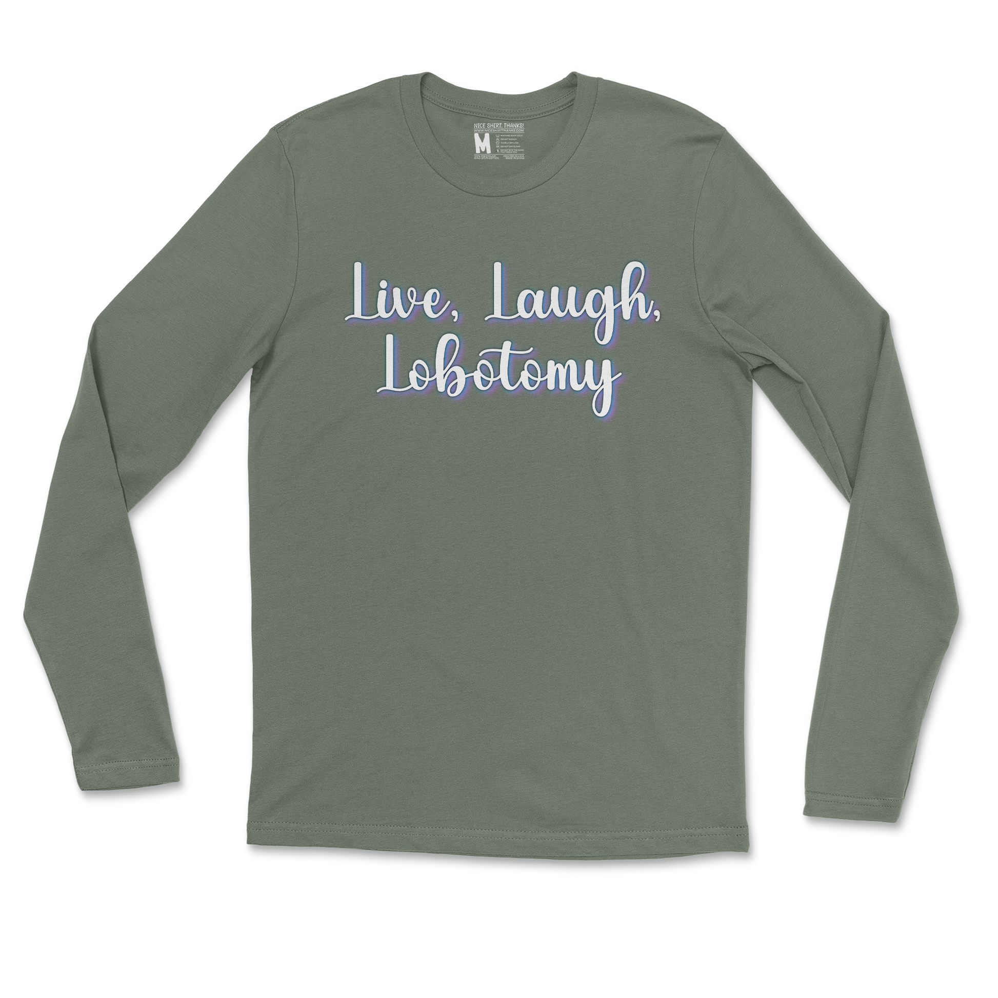 Gildan SoftStyle Long Sleeve in Military Green