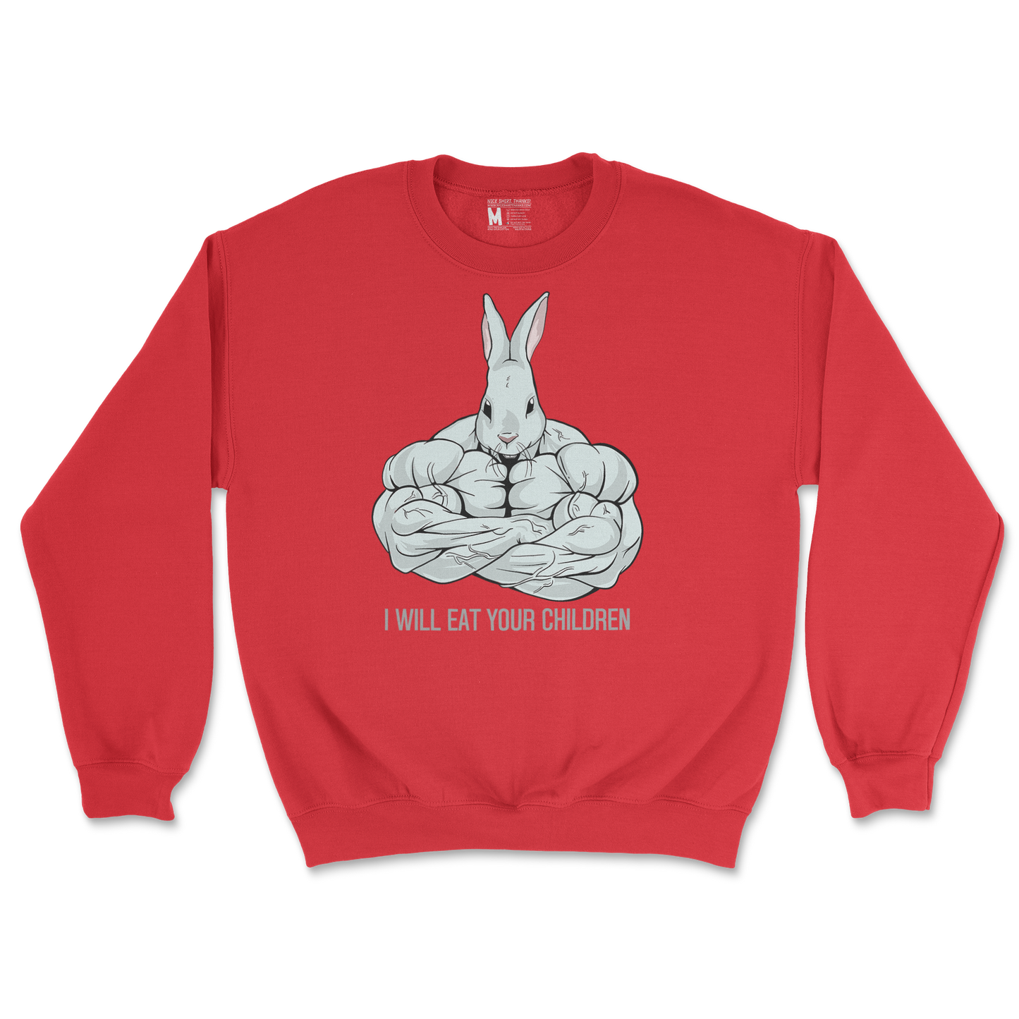 Gildan SoftStyle Crew Neck Scary Rabbit in Red