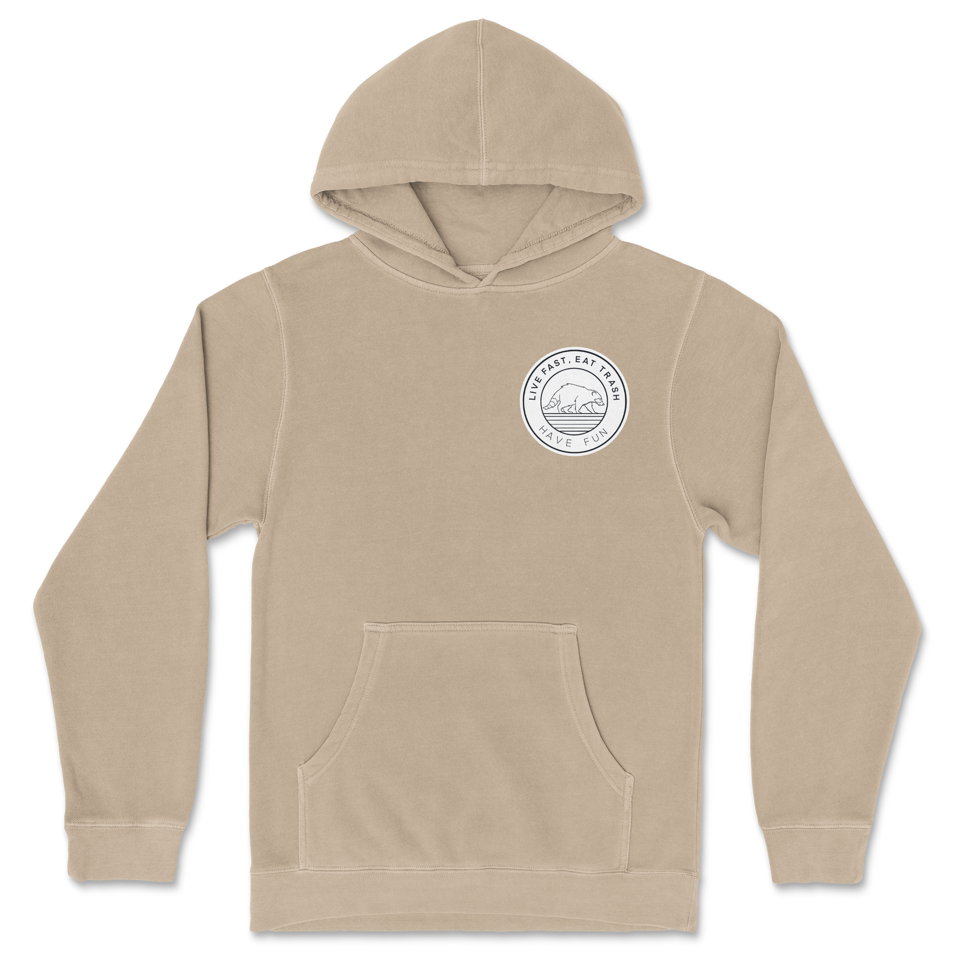 Independent Clothing Co. Hoodie Raccoon Logo  in Sandstone