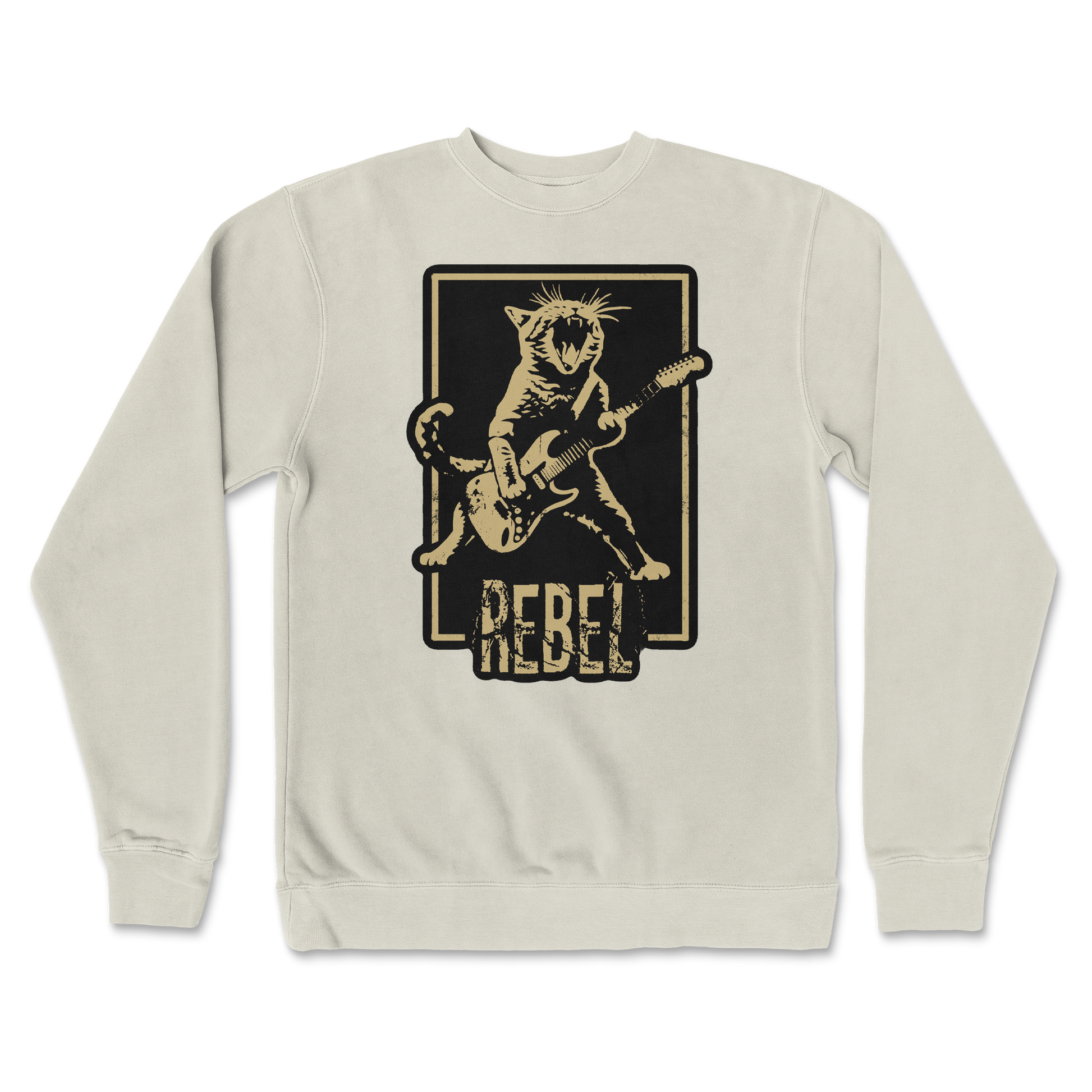 Independent Clothing Co. Crew Neck Rebel Kitty in Bone