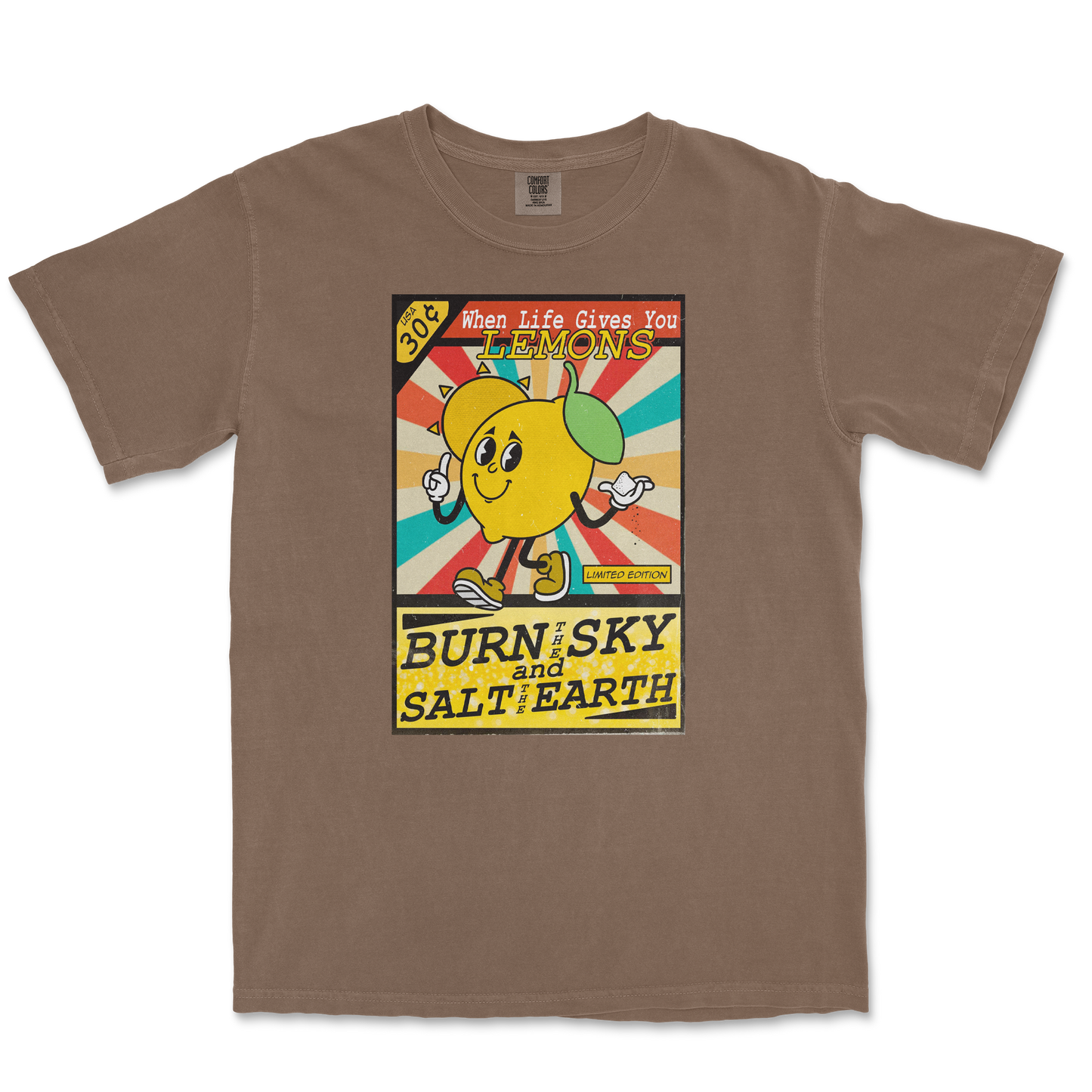 Comfort Colors T-Shirt Life Gives You Lemons in Espresso