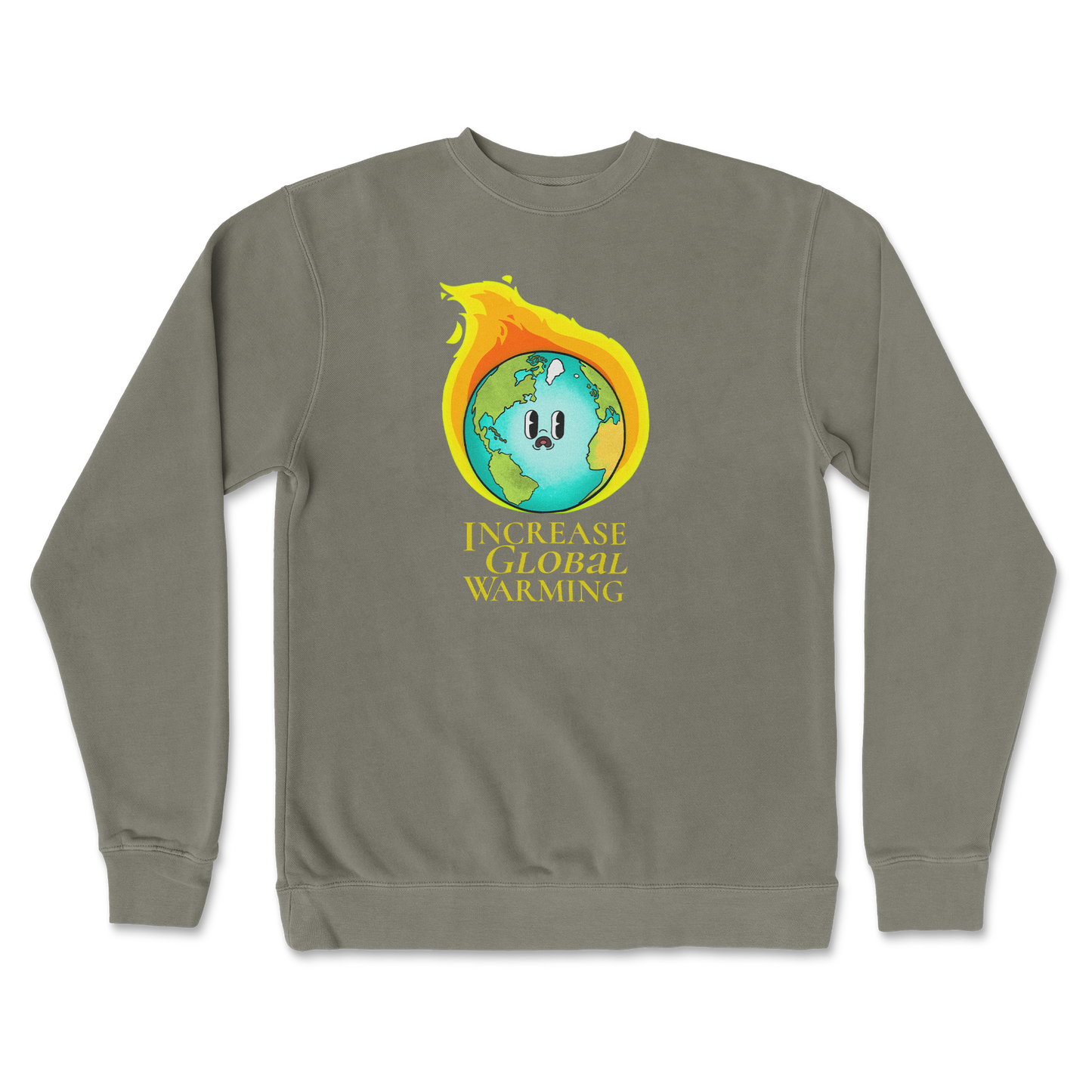Independent Clothing Co. Crew Neck Increase Global Warming in Army