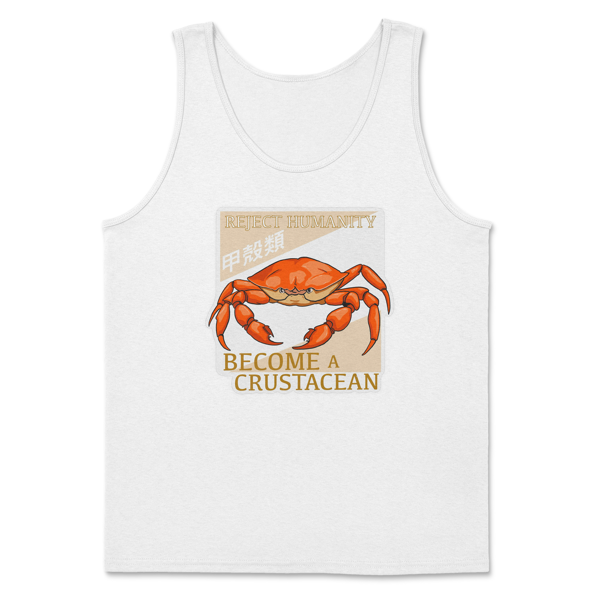 Heavy Blend Tank Top Embrace the Crab in White