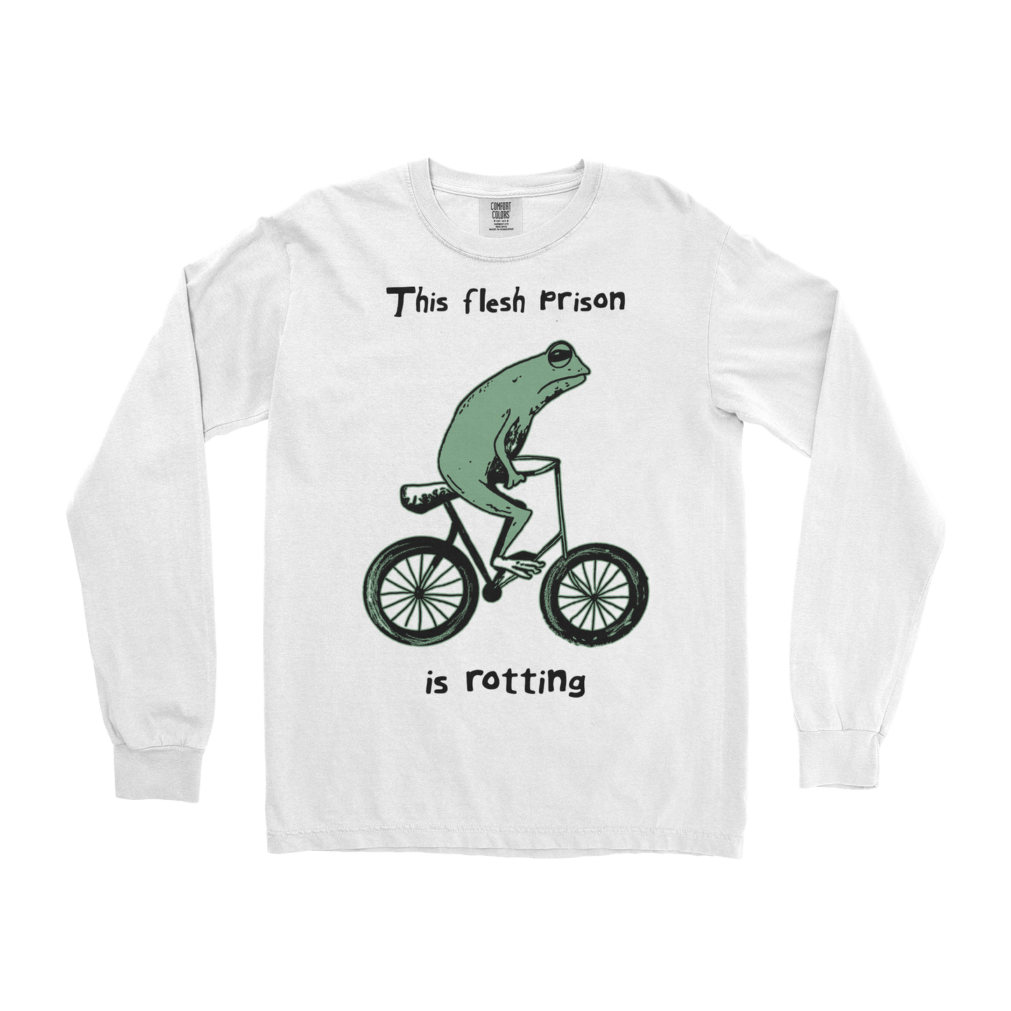 Comfort Colors Long Sleeve Flesh Prison in White