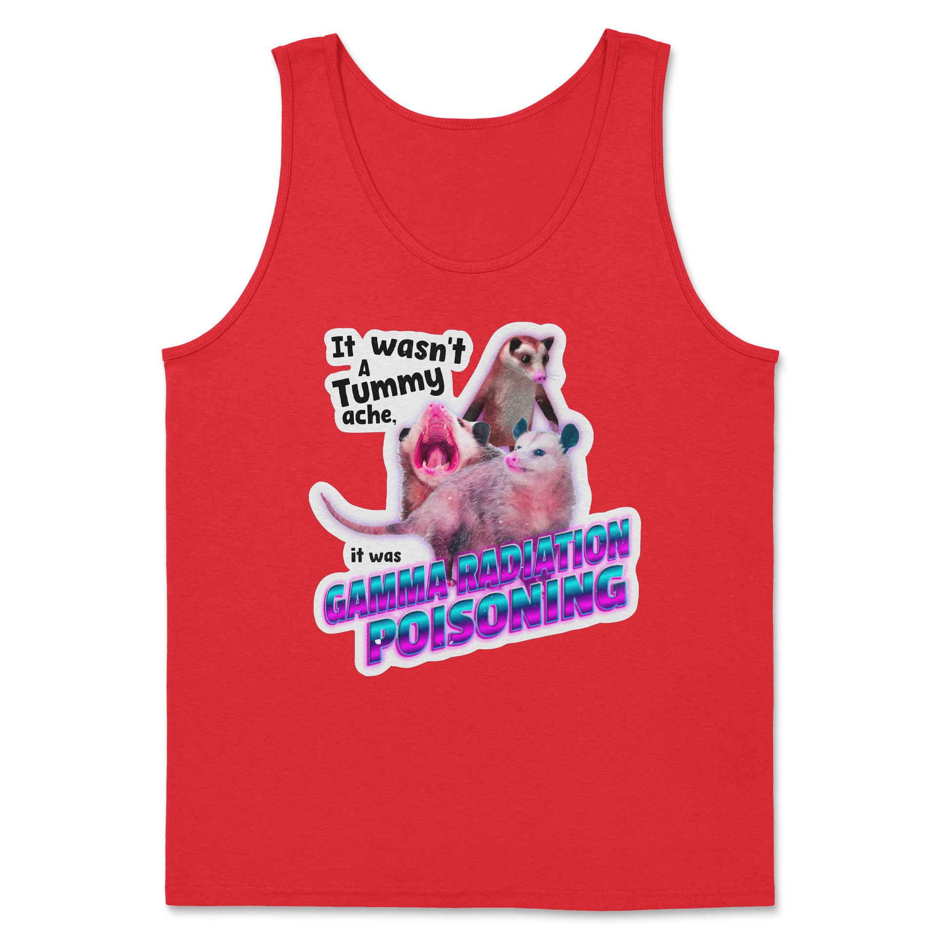 The Nice Shirt Tank Top Possum Radiation  in Red