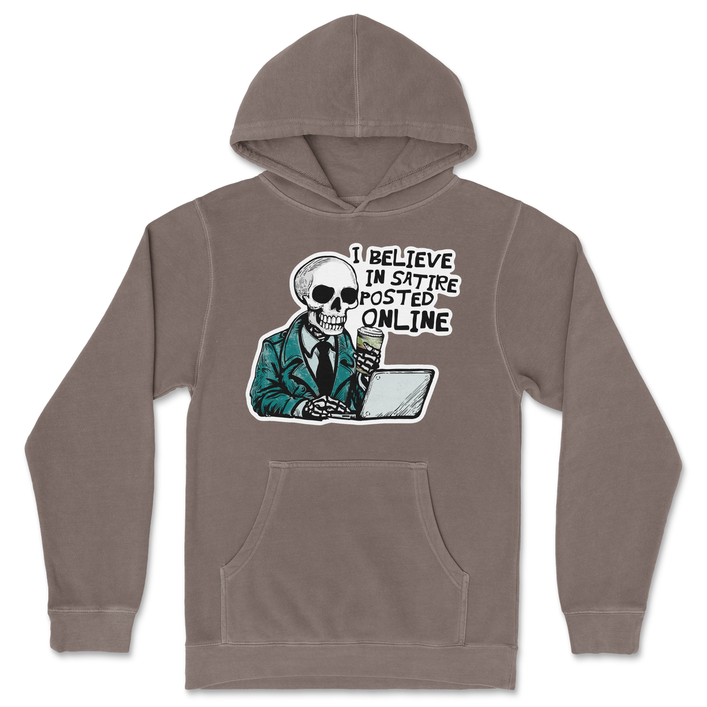 Independent Clothing Co. Hoodie Believe in Satire in Clay