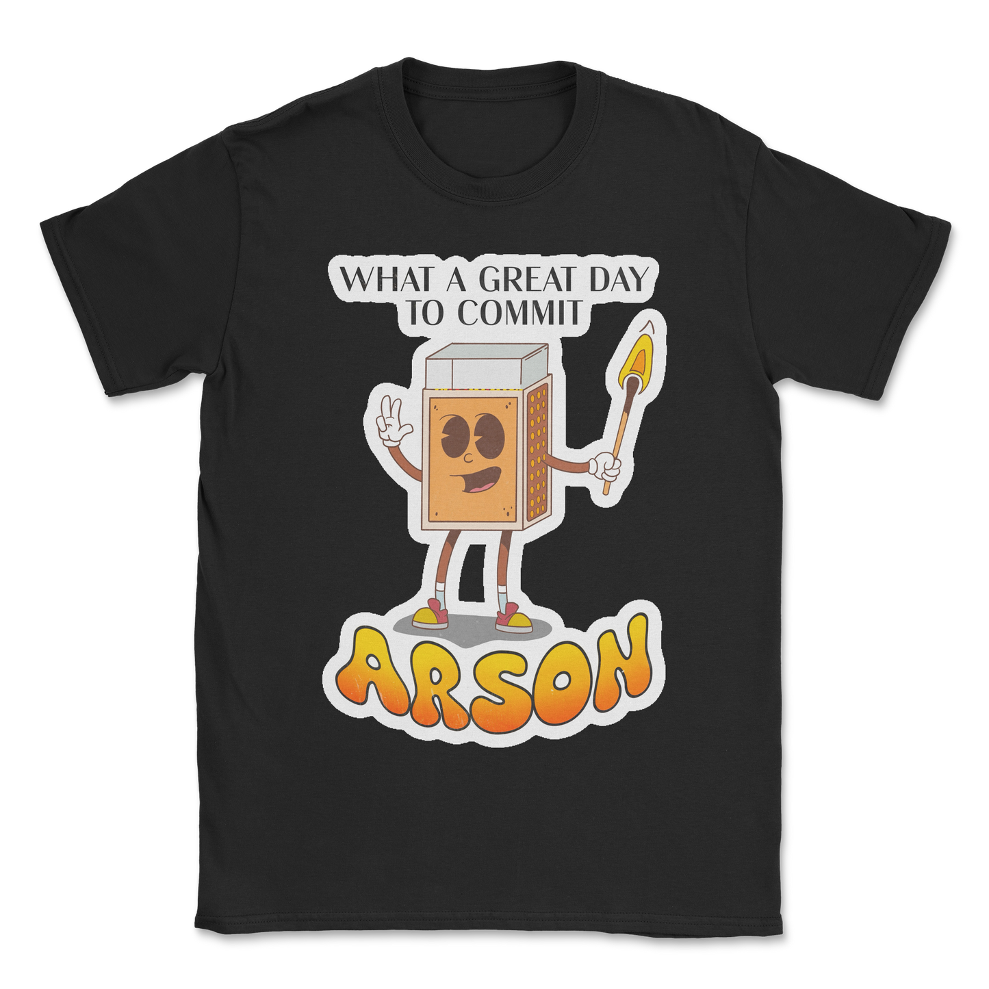 Heavy Blend T-Shirt Commit Arson in Black