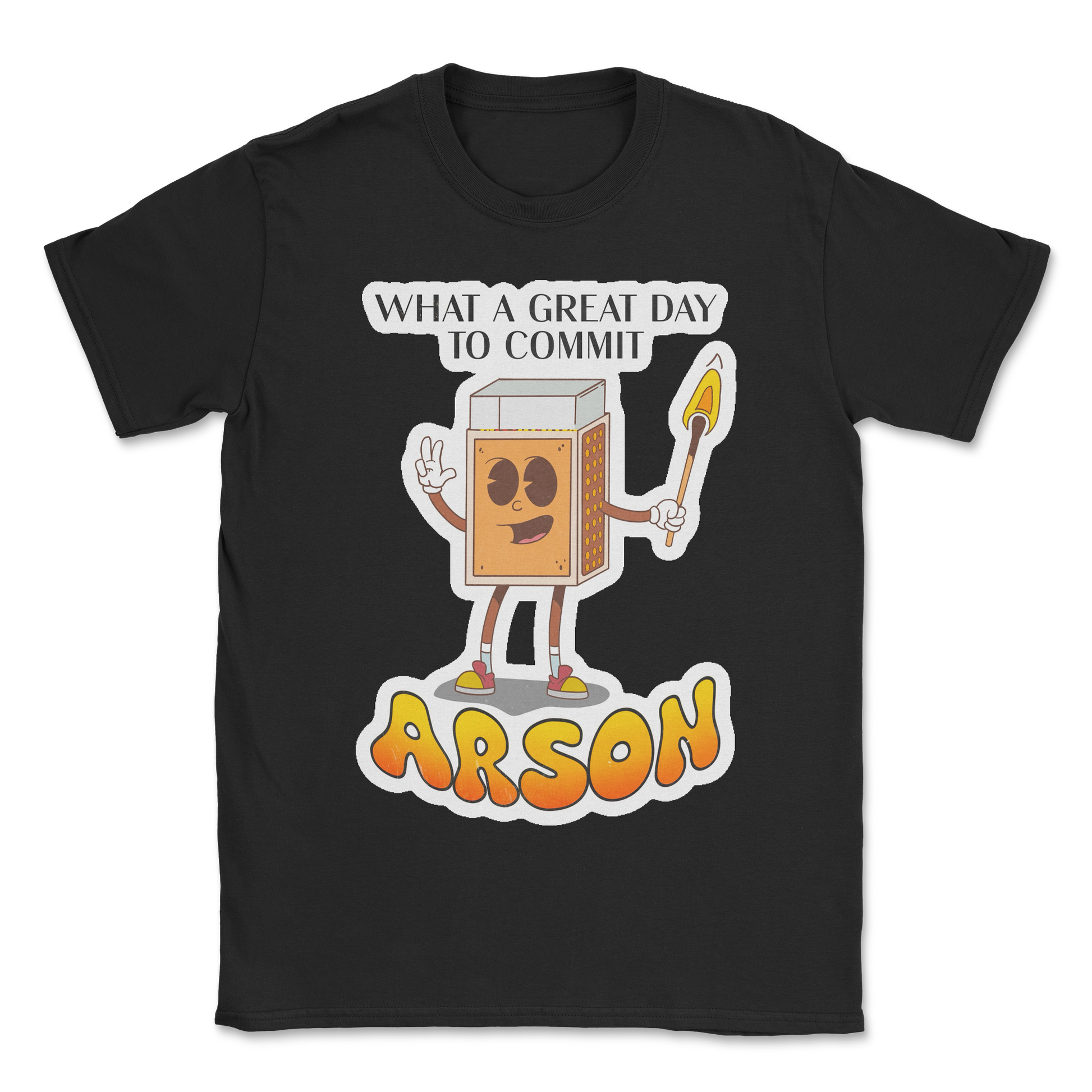 Heavy Blend T-Shirt Commit Arson in Black